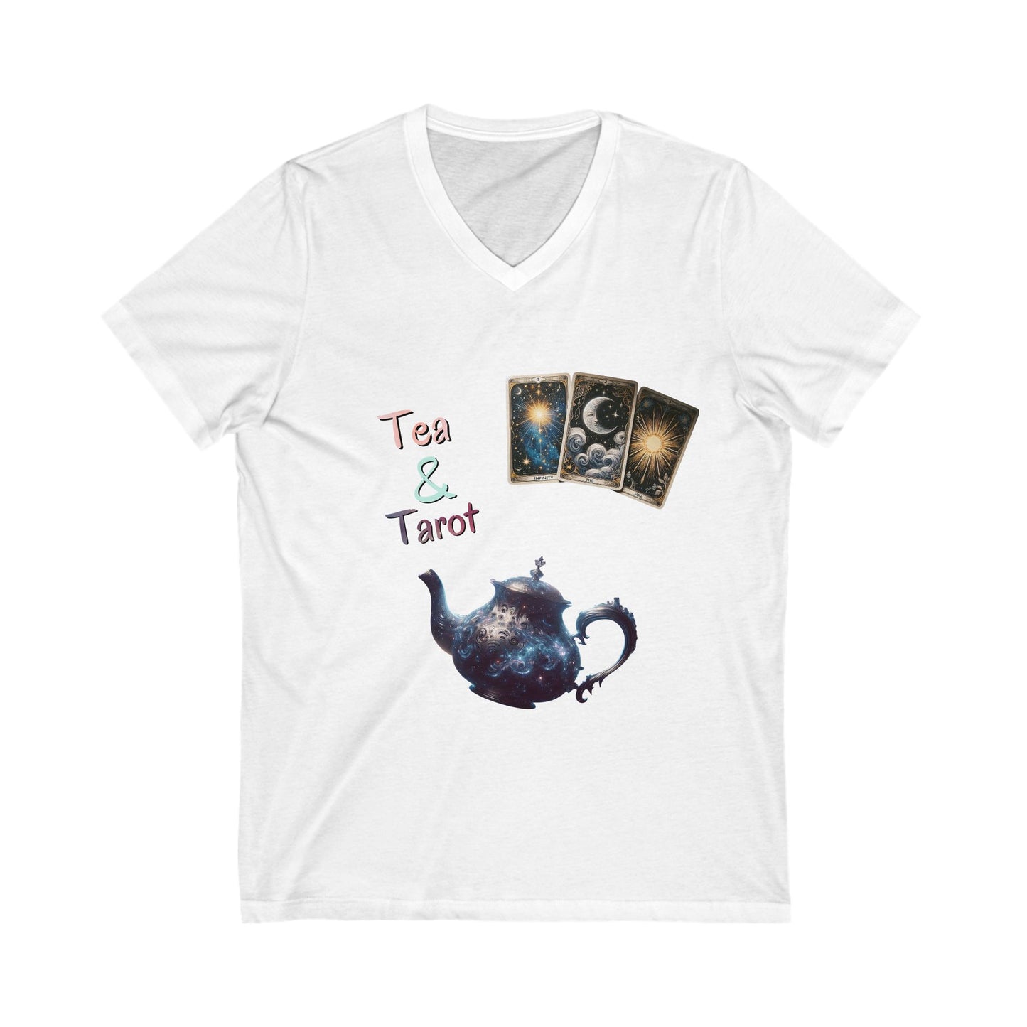 T-Shirt - Celestial Tea and Tarot V-Neck Tee