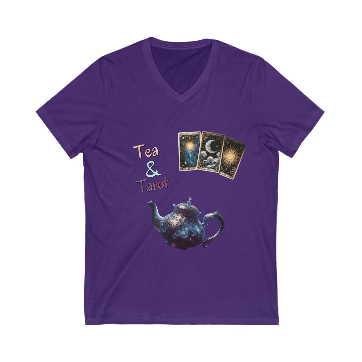 T-Shirt - Celestial Tea and Tarot V-Neck Tee
