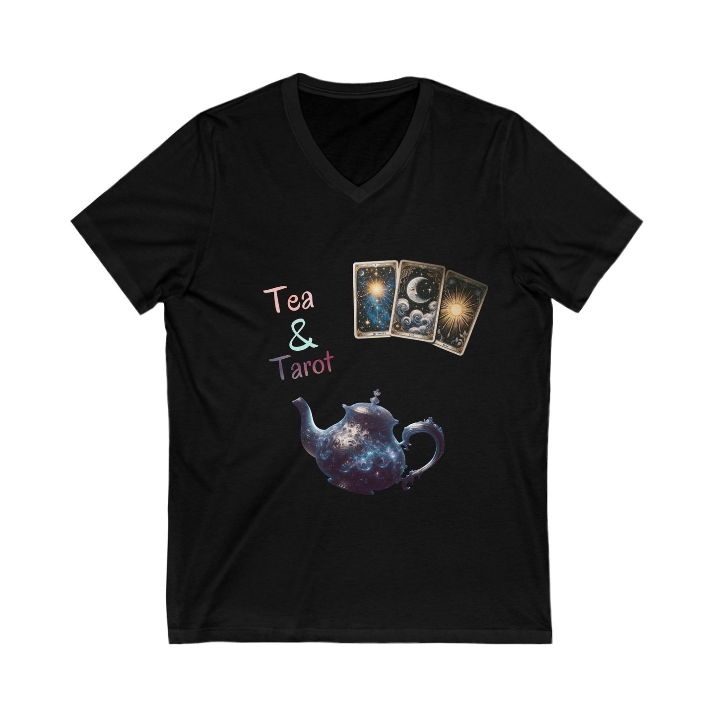 T-Shirt - Celestial Tea and Tarot V-Neck Tee