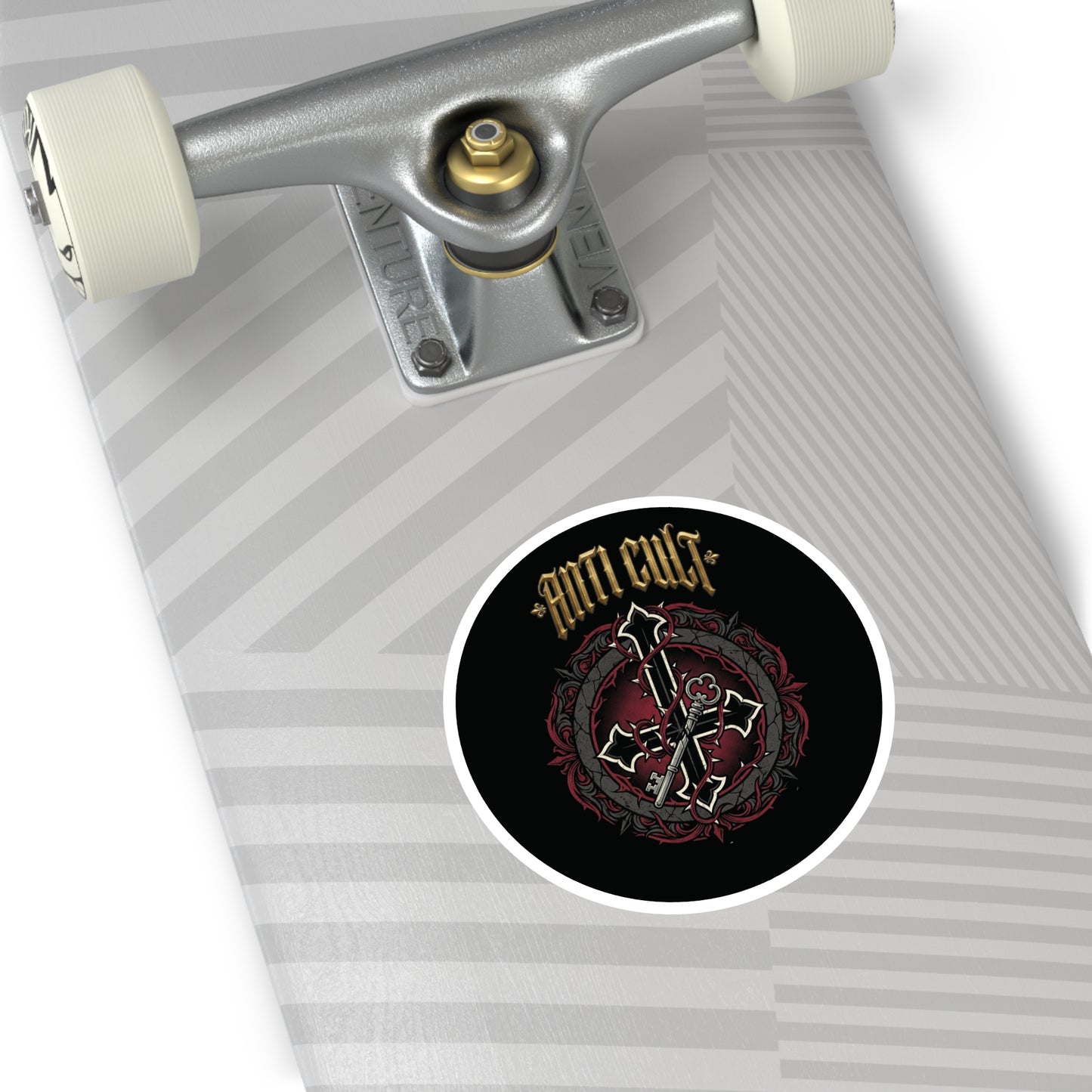 Anti-Cult Round Sticker — Bold Indoor/Outdoor Decal