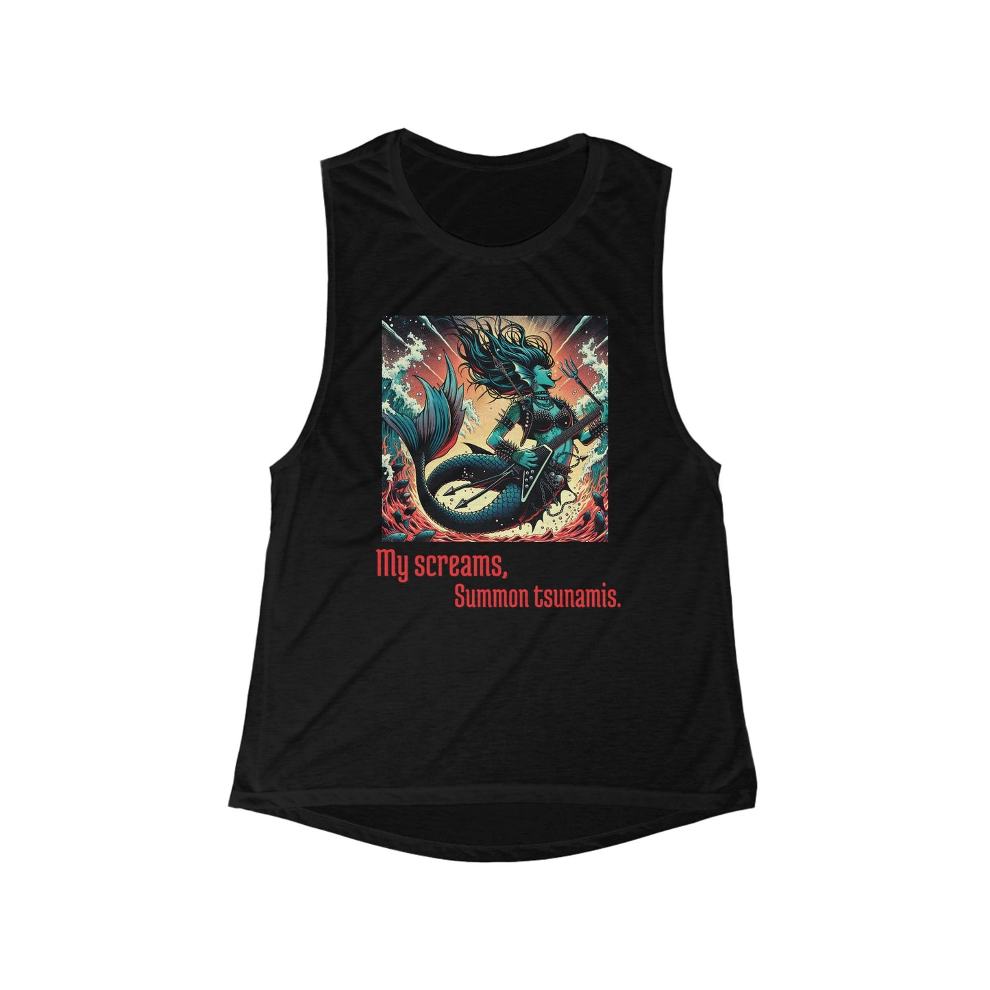 Summoning screams Hard Rock Mermaid muscle tank.