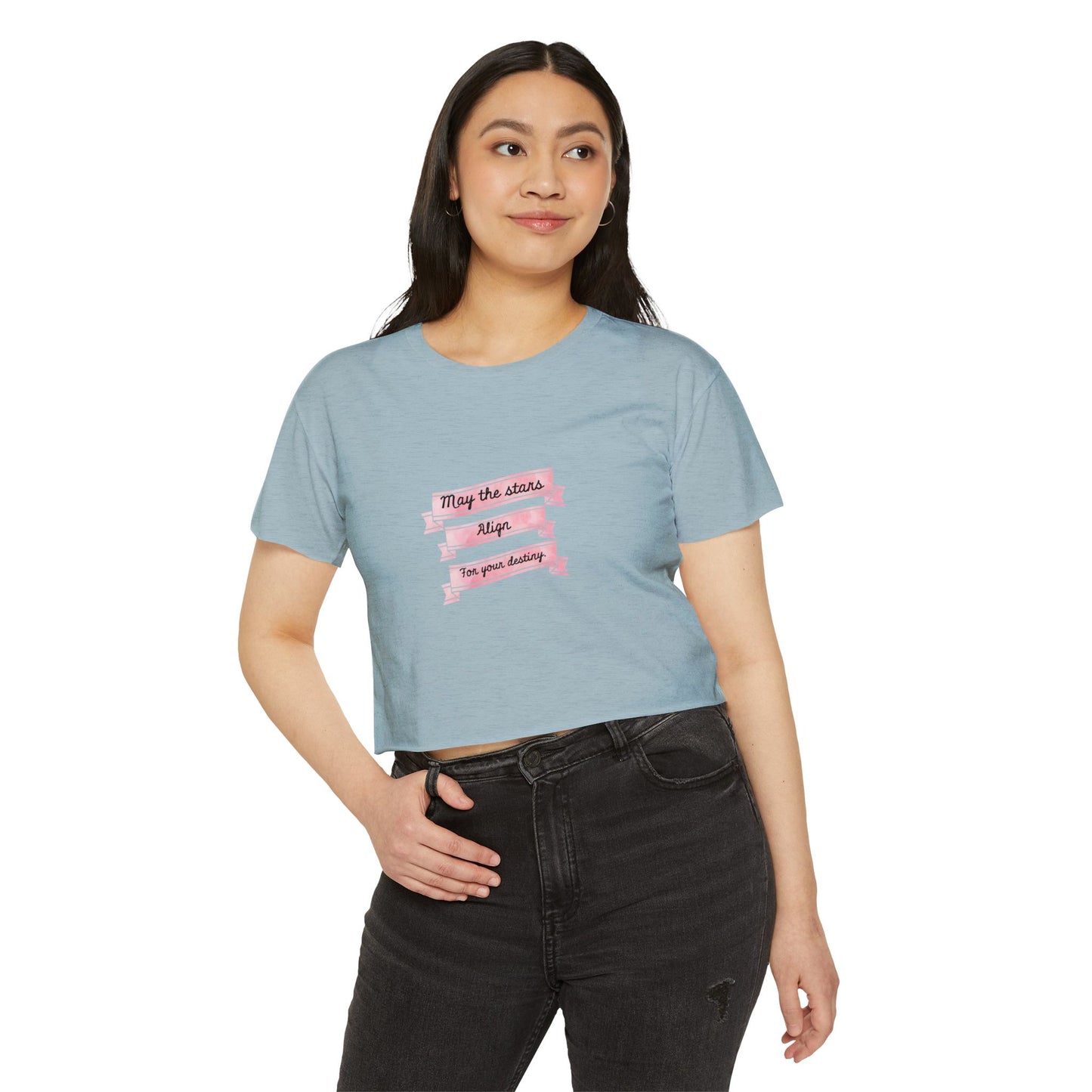 Destiny Crop Top - Women's Festival Tee with Joan of Arc Design