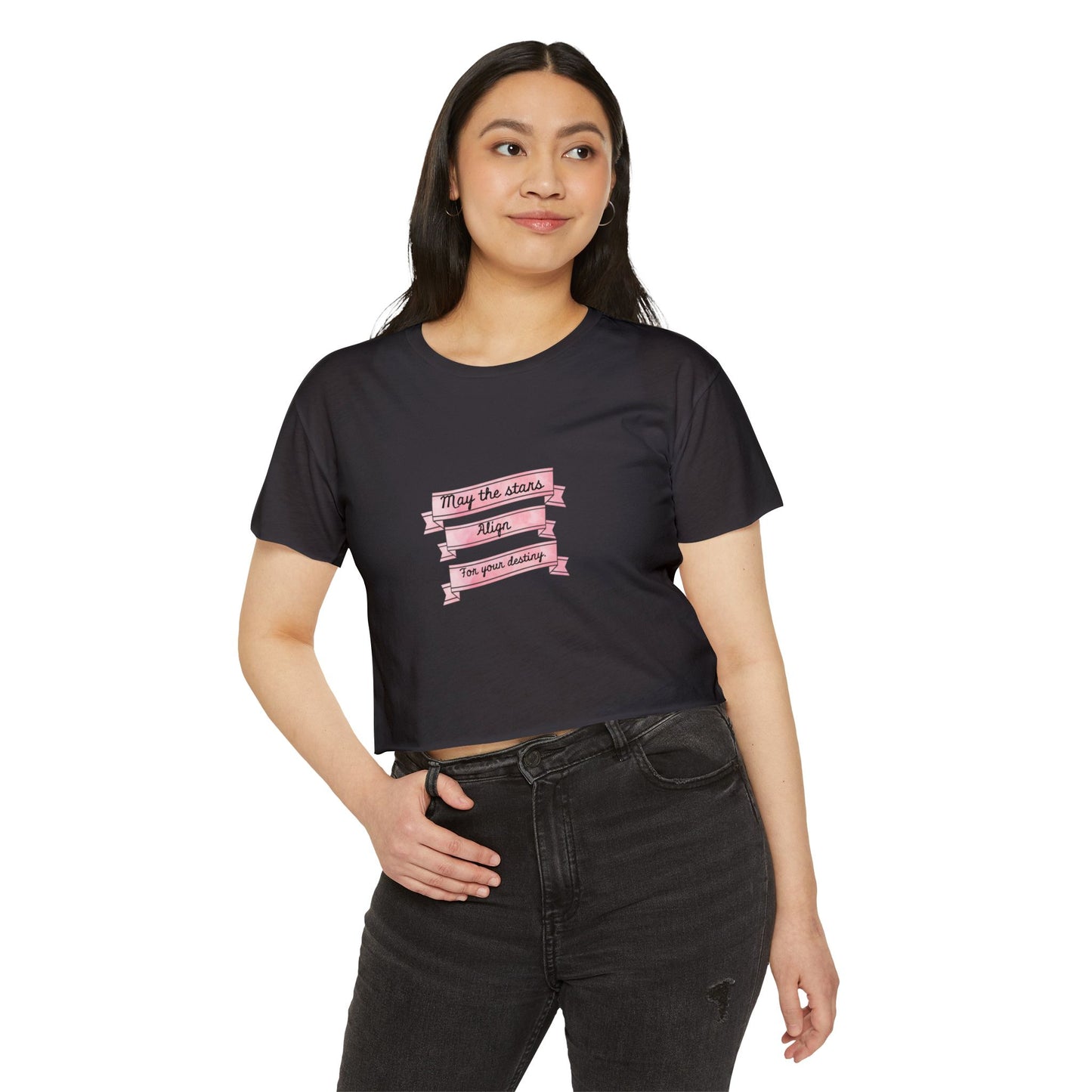 Destiny Crop Top - Women's Festival Tee with Joan of Arc Design