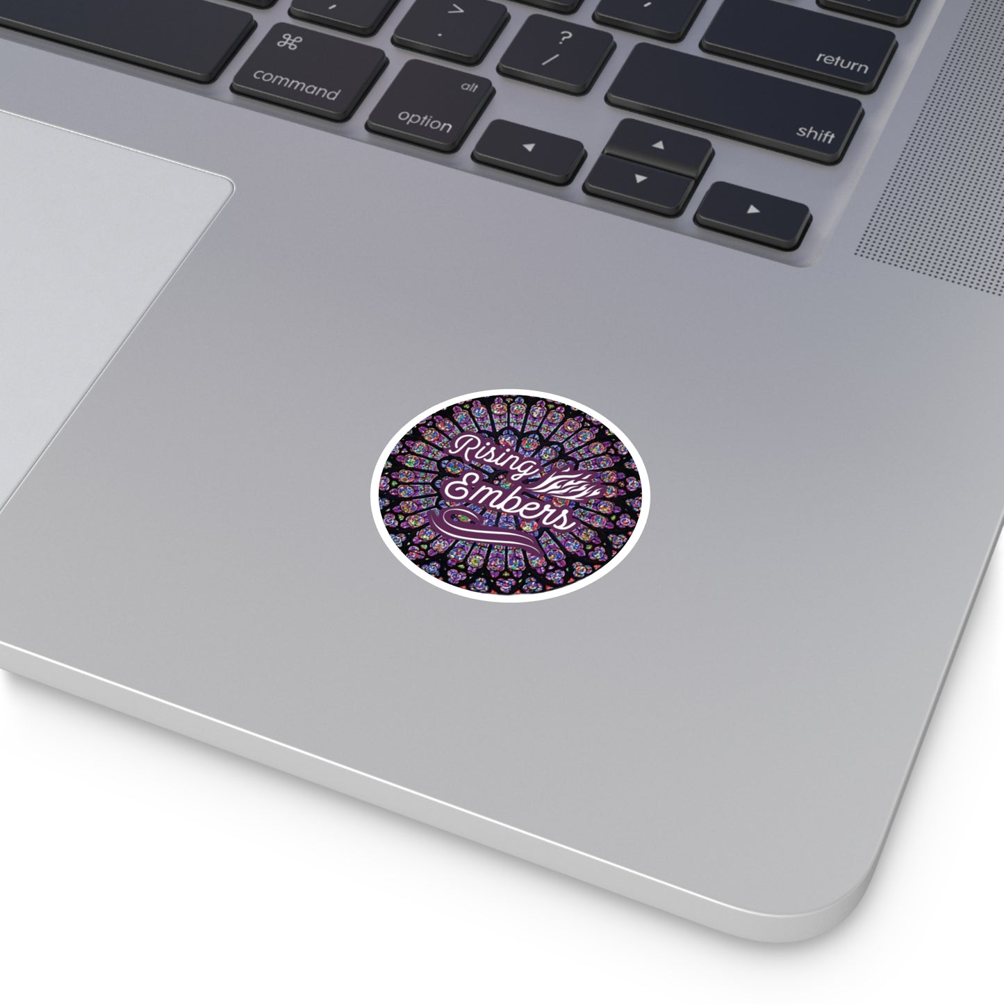 Rose Window Stickers - Rising Embers logo