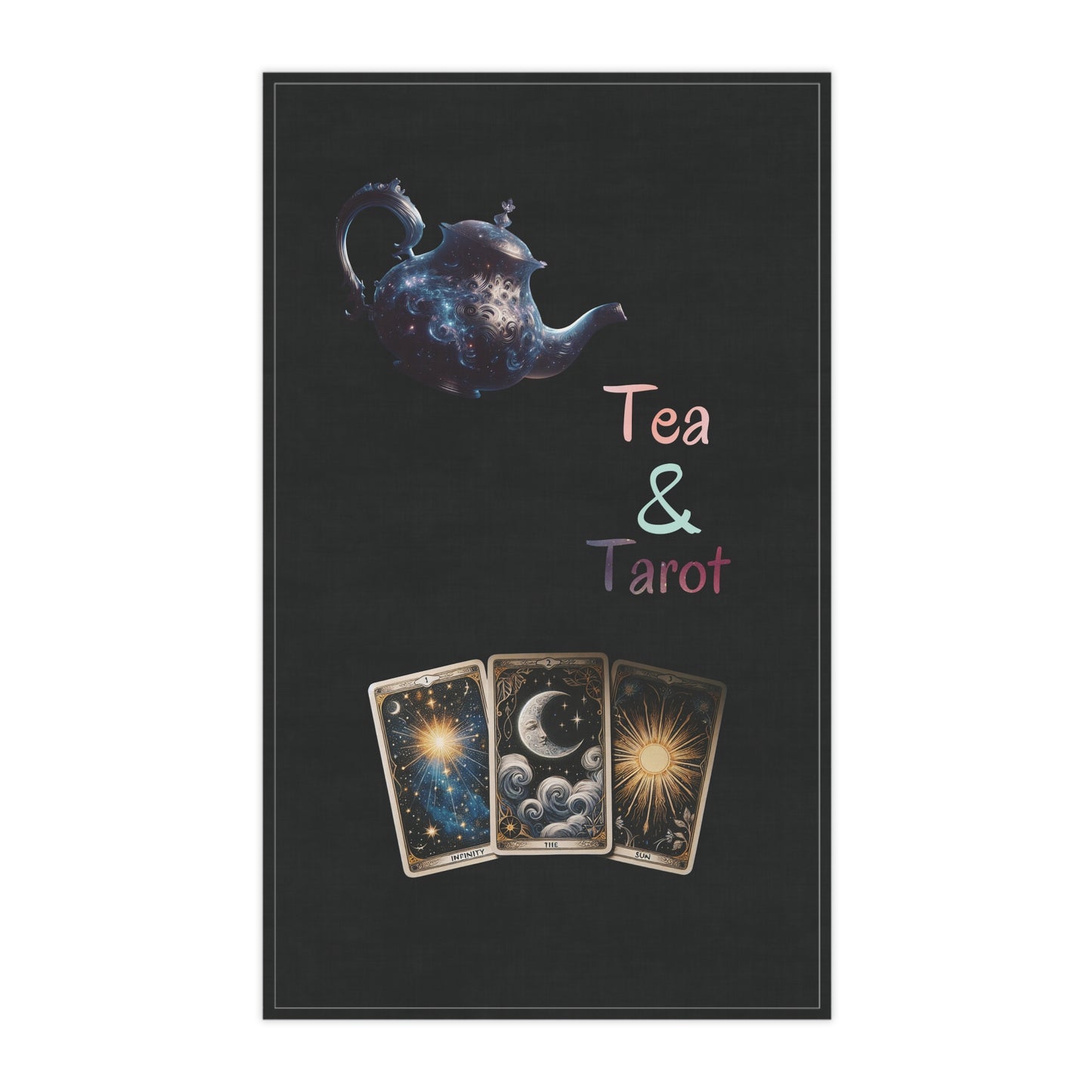 “Tea and Tarot” mystic tea towel