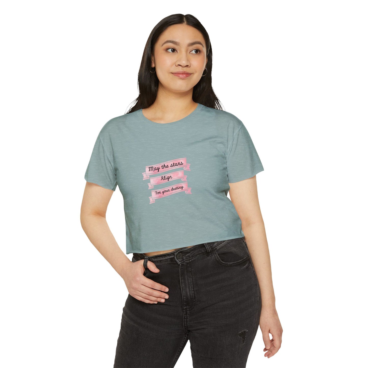 Destiny Crop Top - Women's Festival Tee with Joan of Arc Design