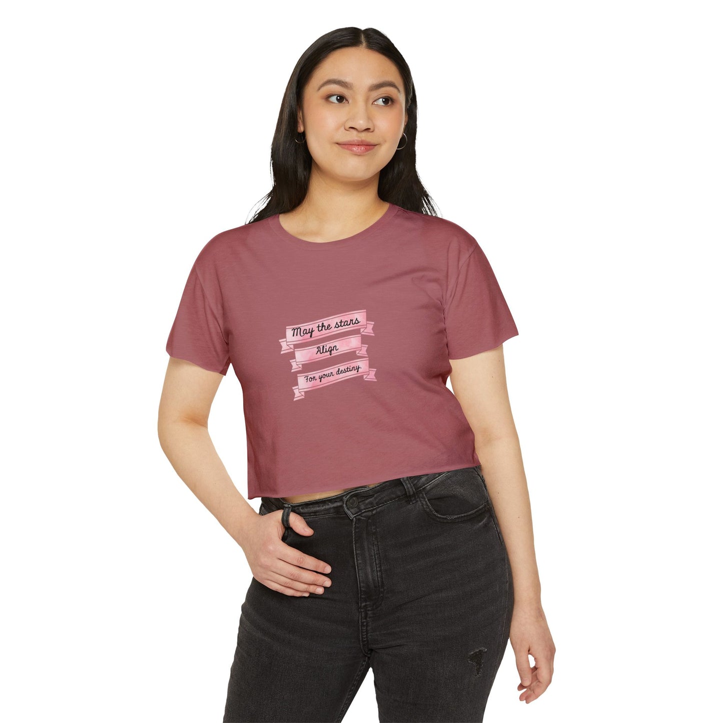 Destiny Crop Top - Women's Festival Tee with Joan of Arc Design