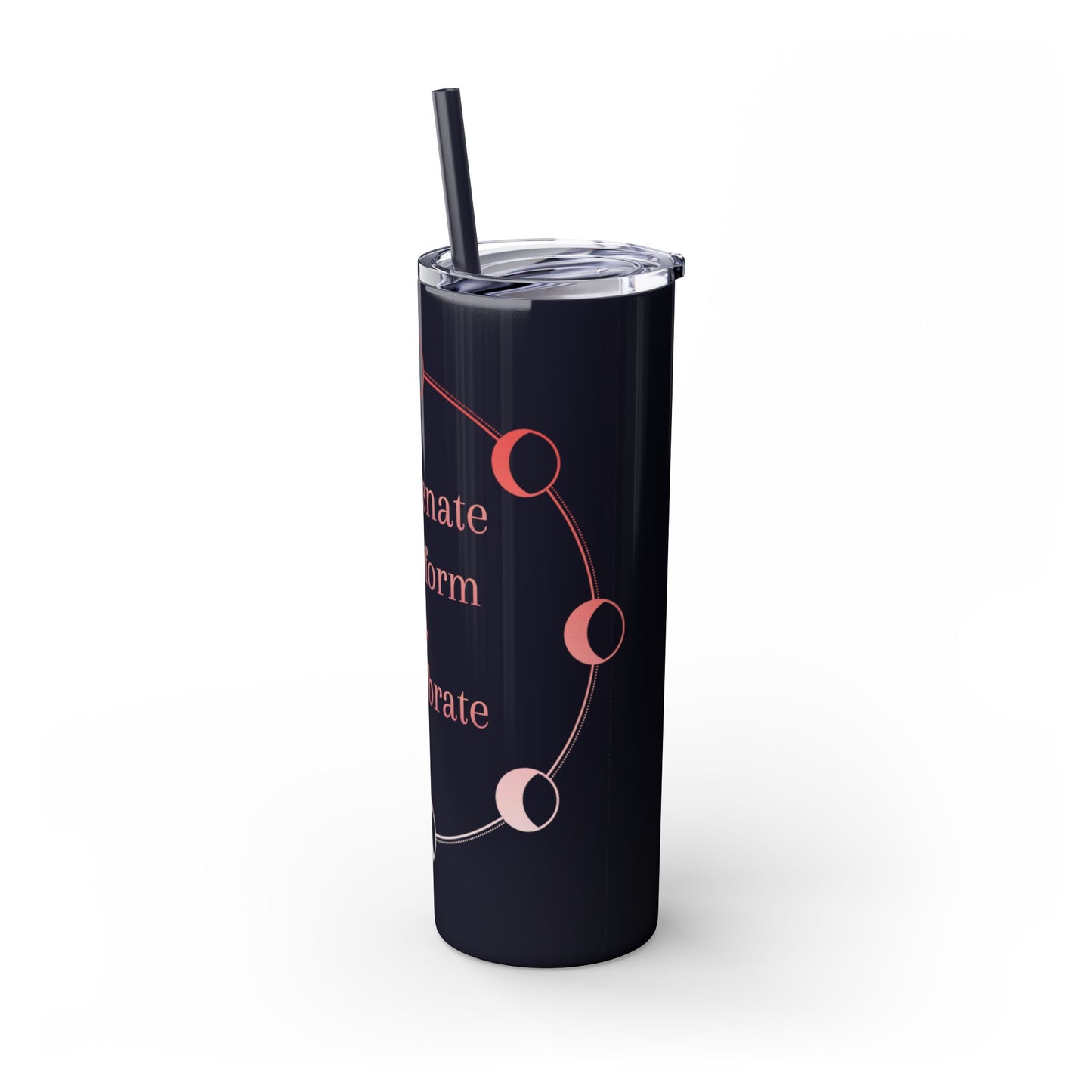 Tumbler with Straw, 20oz - Lunar Eclipse Design