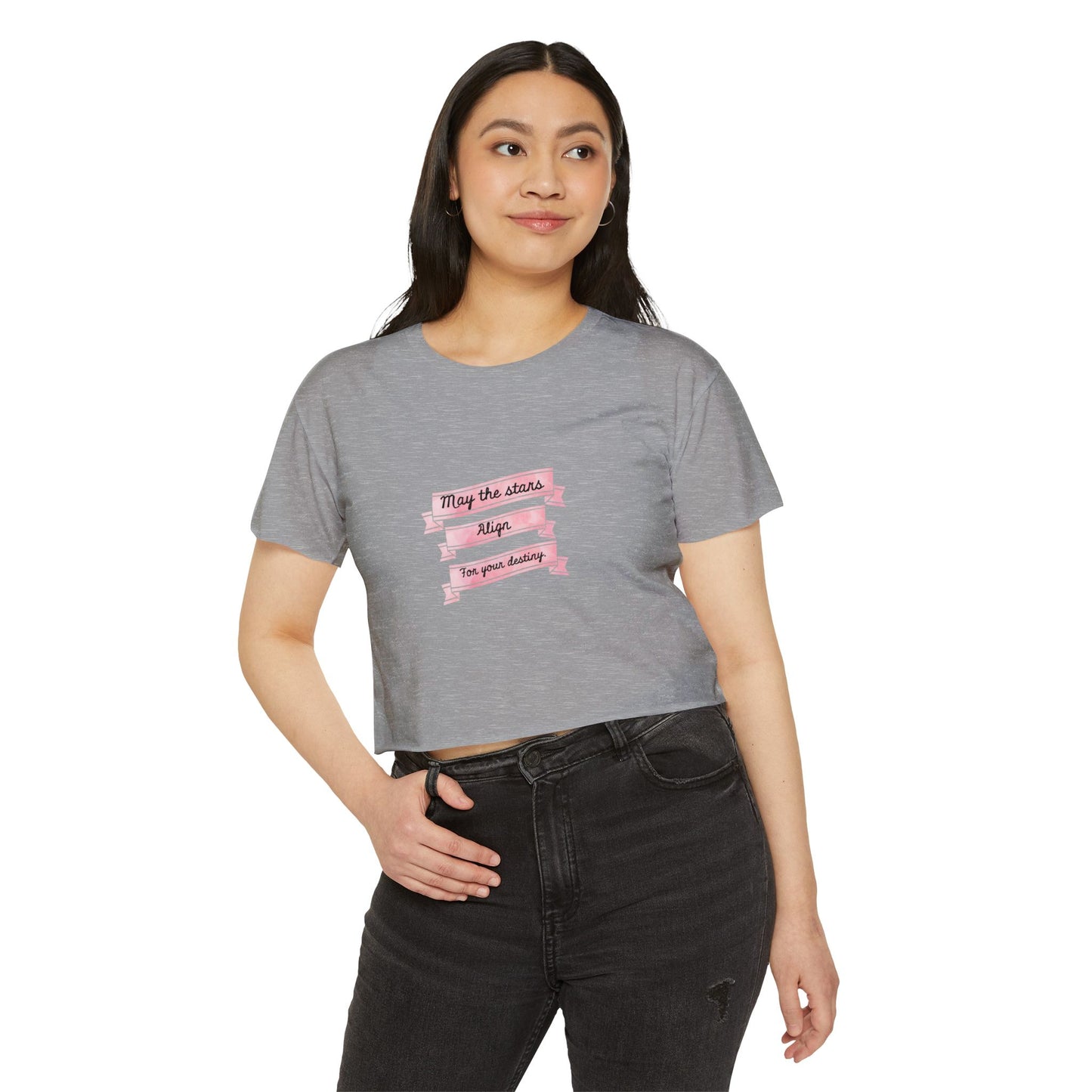 Destiny Crop Top - Women's Festival Tee with Joan of Arc Design
