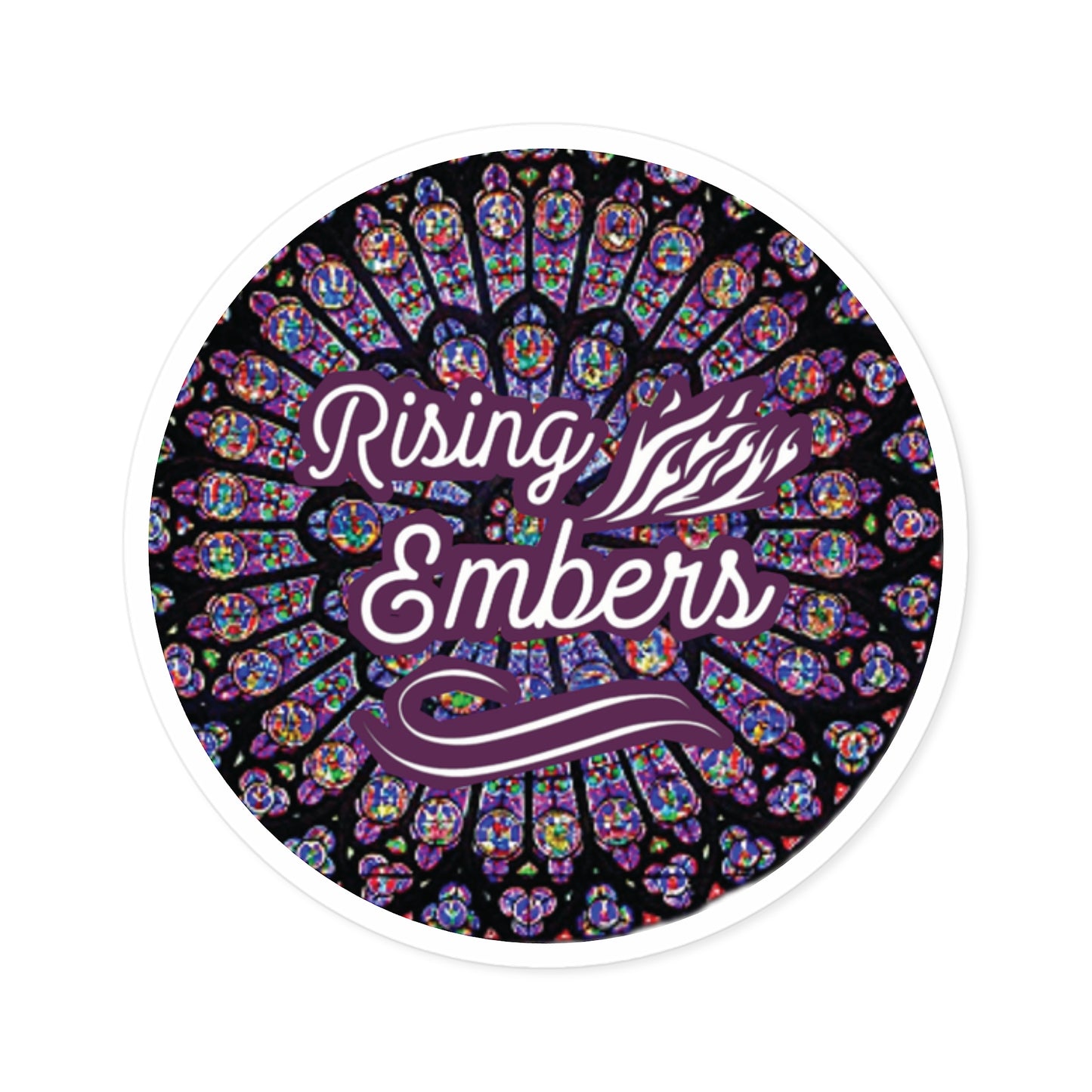 Rose Window Stickers - Rising Embers logo
