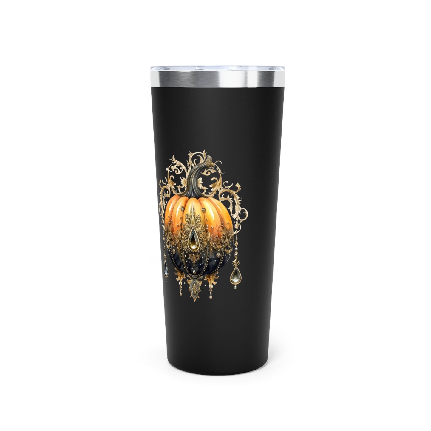 Goth Pumpkin Copper Vacuum Insulated Tumbler, 22oz