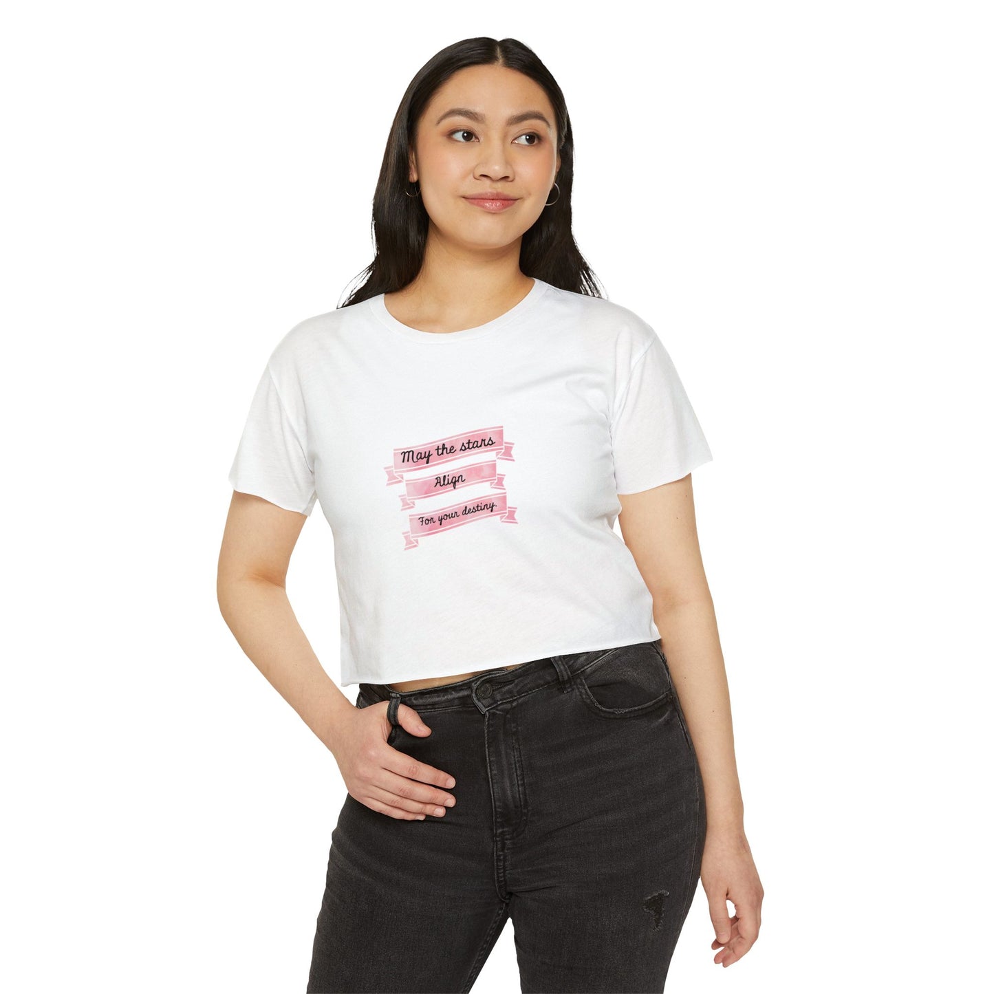 Destiny Crop Top - Women's Festival Tee with Joan of Arc Design