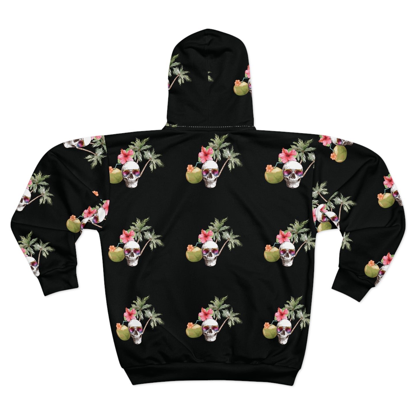 Tropigoth Full-Zip Hoodie — Gothic Tropical Zip-Up