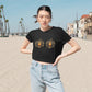 Women's Pumpkin bra Flowy Cropped Tee