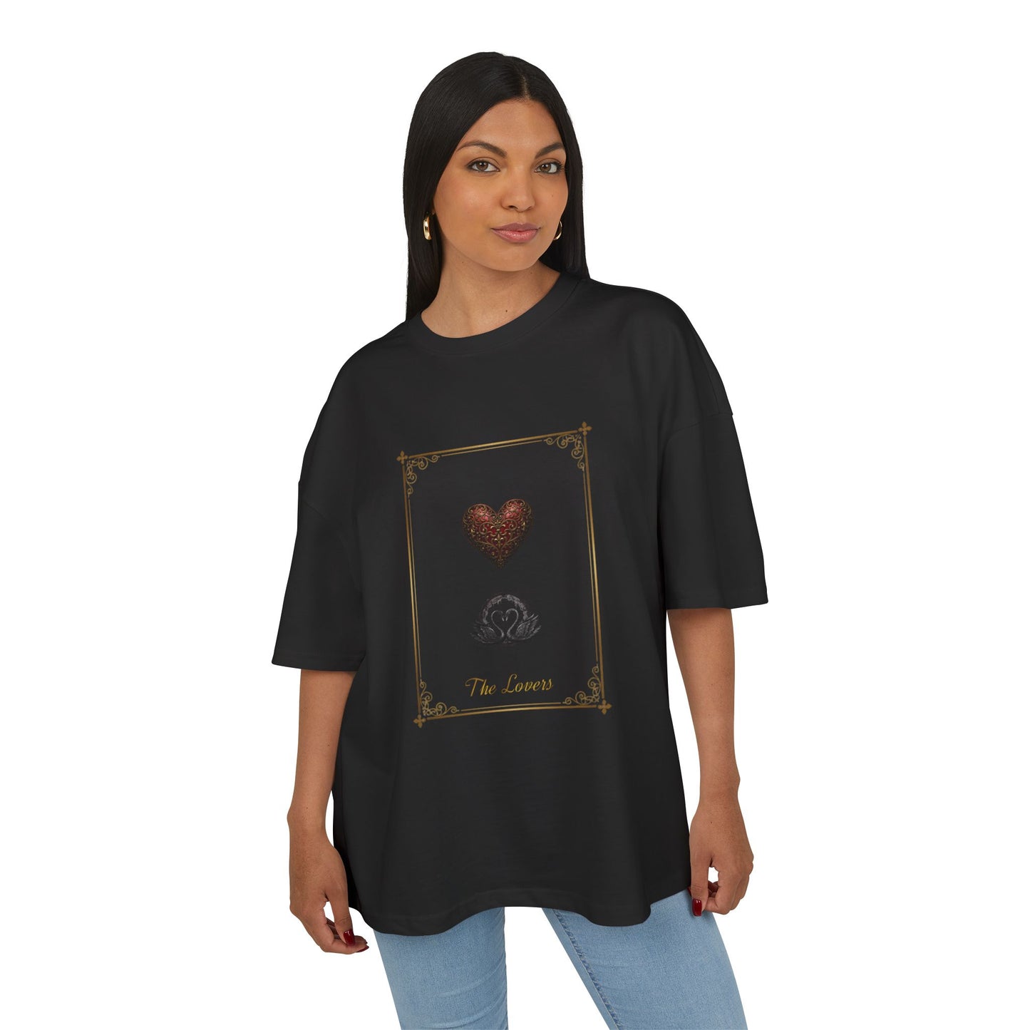The Lovers Tarot T-Shirt — Vintage Heart Card Graphic Tee