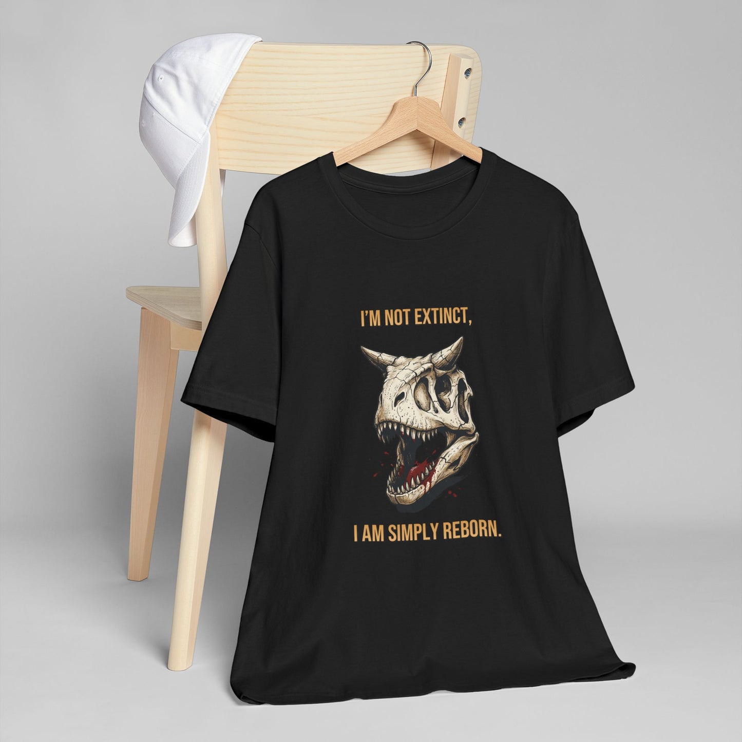 Carnotaurus Skull T-Shirt — Dinosaur Fossil Tee for Paleontology Fans