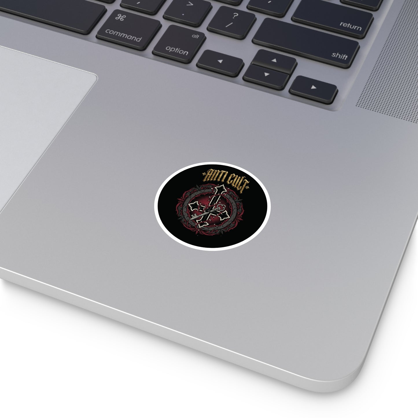 Anti-Cult Round Sticker — Bold Indoor/Outdoor Decal