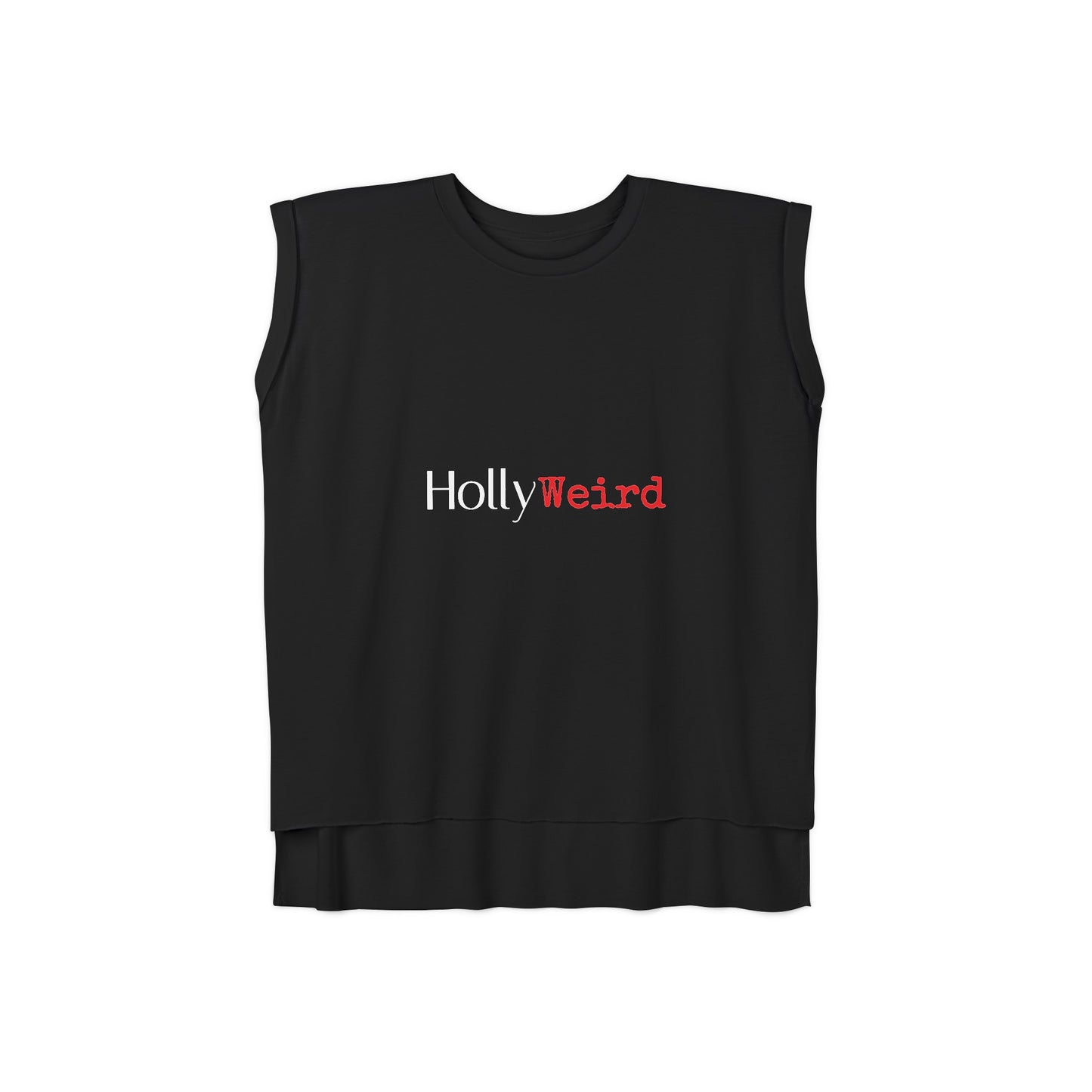 HollyWeird Women’s Flowy Rolled Cuffs Muscle Tee