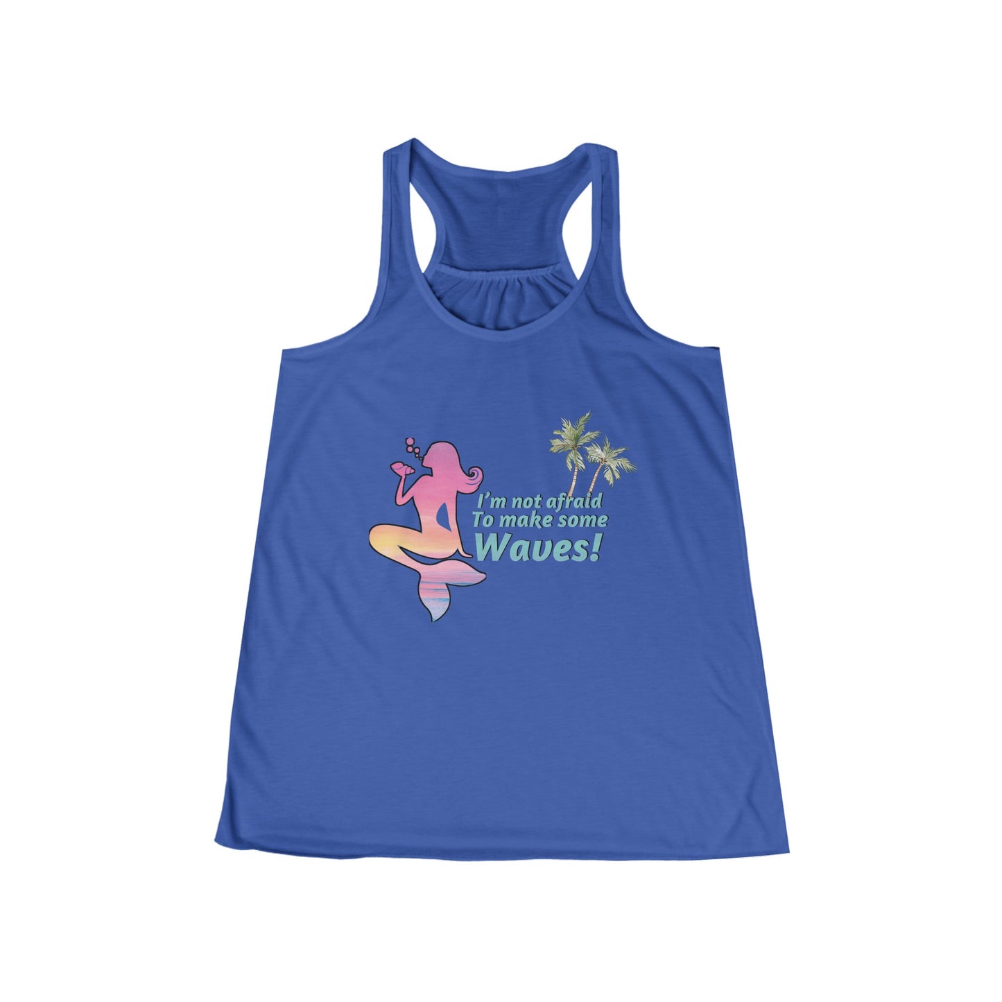 Mer-Making Waves Women's Flowy Racerback Tank