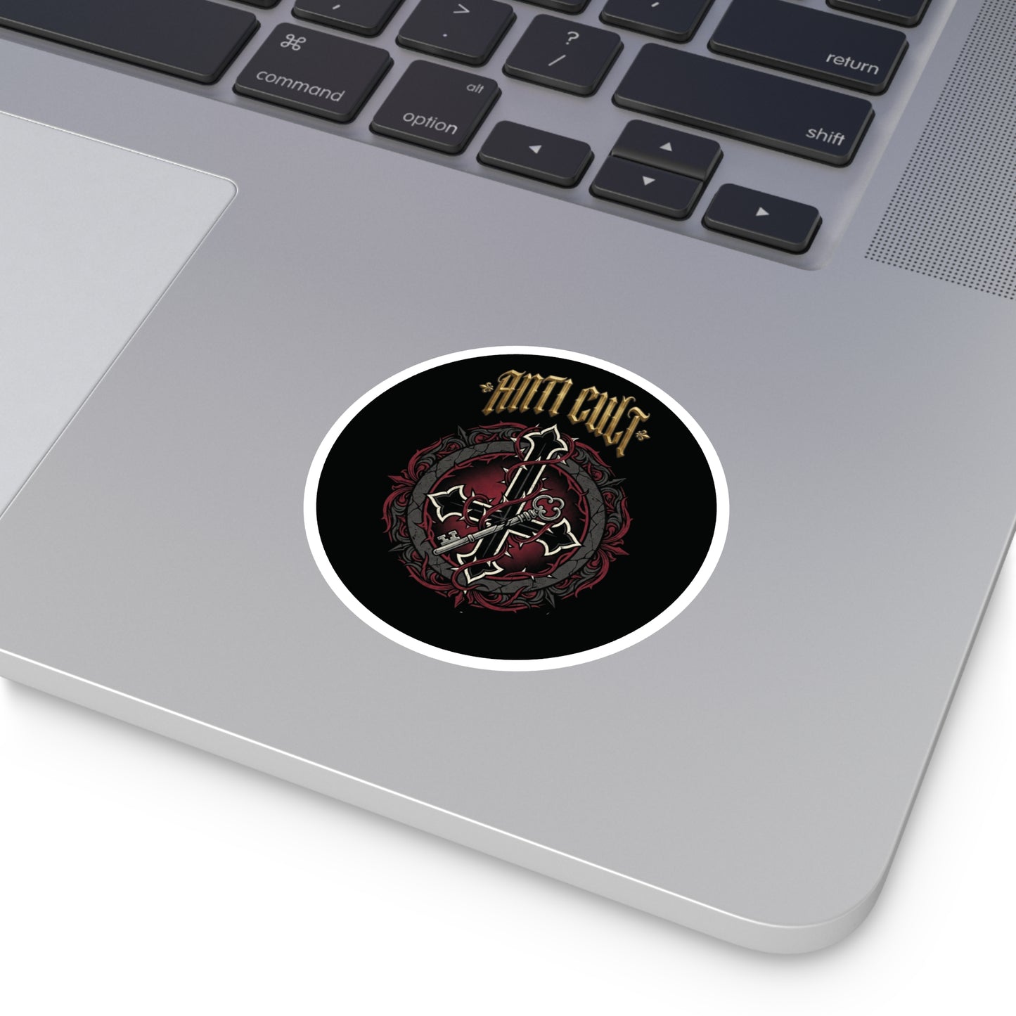 Anti-Cult Round Sticker — Bold Indoor/Outdoor Decal