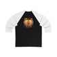 Pumpkin Unisex 3\4 Sleeve Baseball Tee