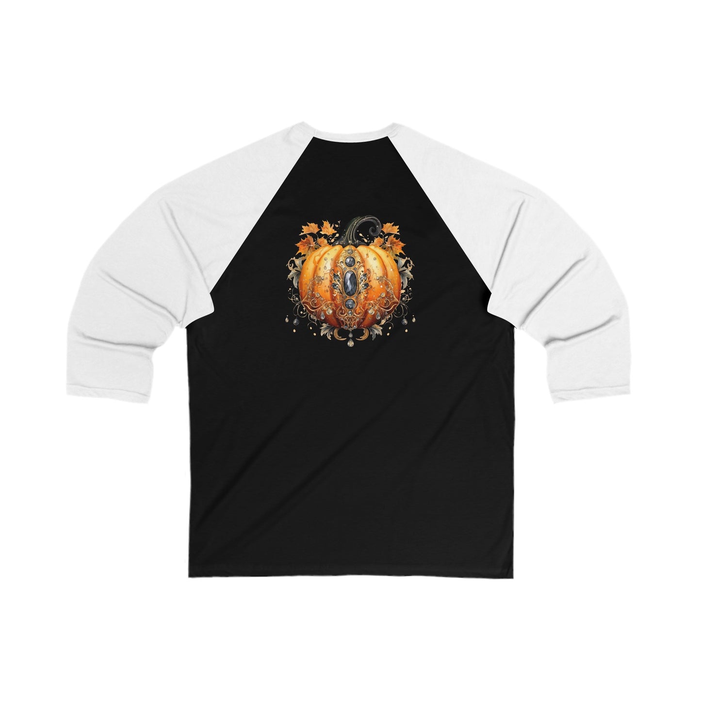 Pumpkin Unisex 3\4 Sleeve Baseball Tee