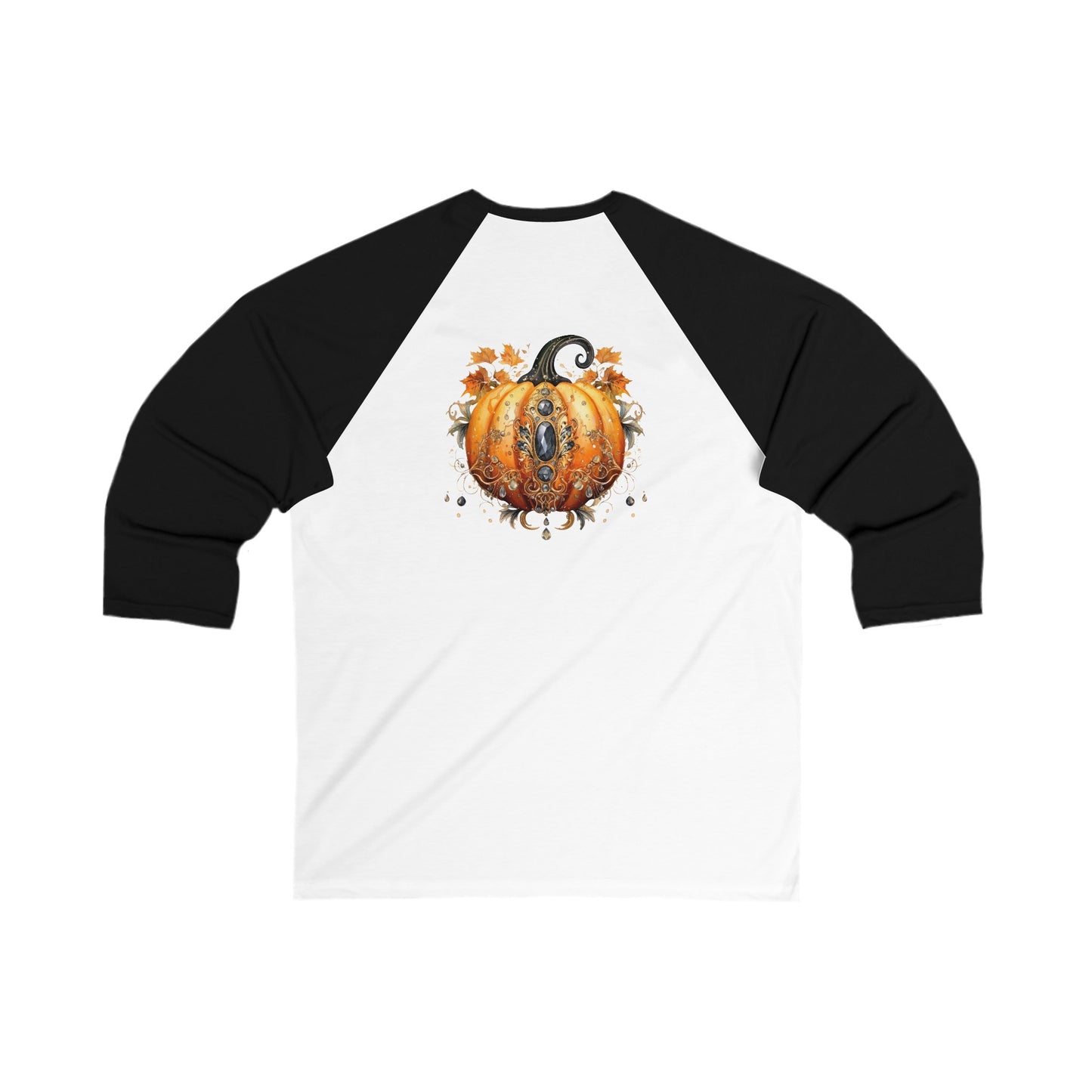 Pumpkin Unisex 3\4 Sleeve Baseball Tee