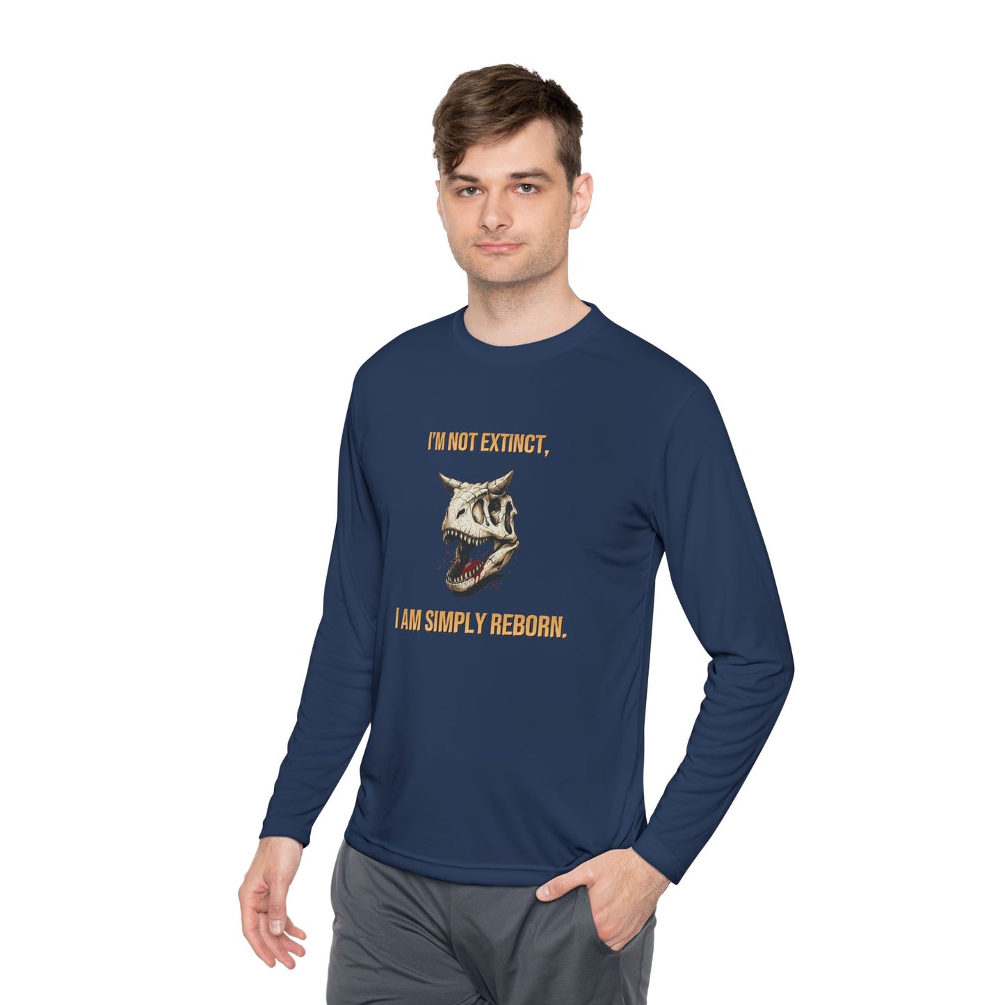 Carnotaurus Skull Long Sleeve Tee — Dinosaur Fossil Graphic Shirt