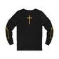 Cathedral Long Sleeve Tee with Rose Window (WITH GOLD CROSS)