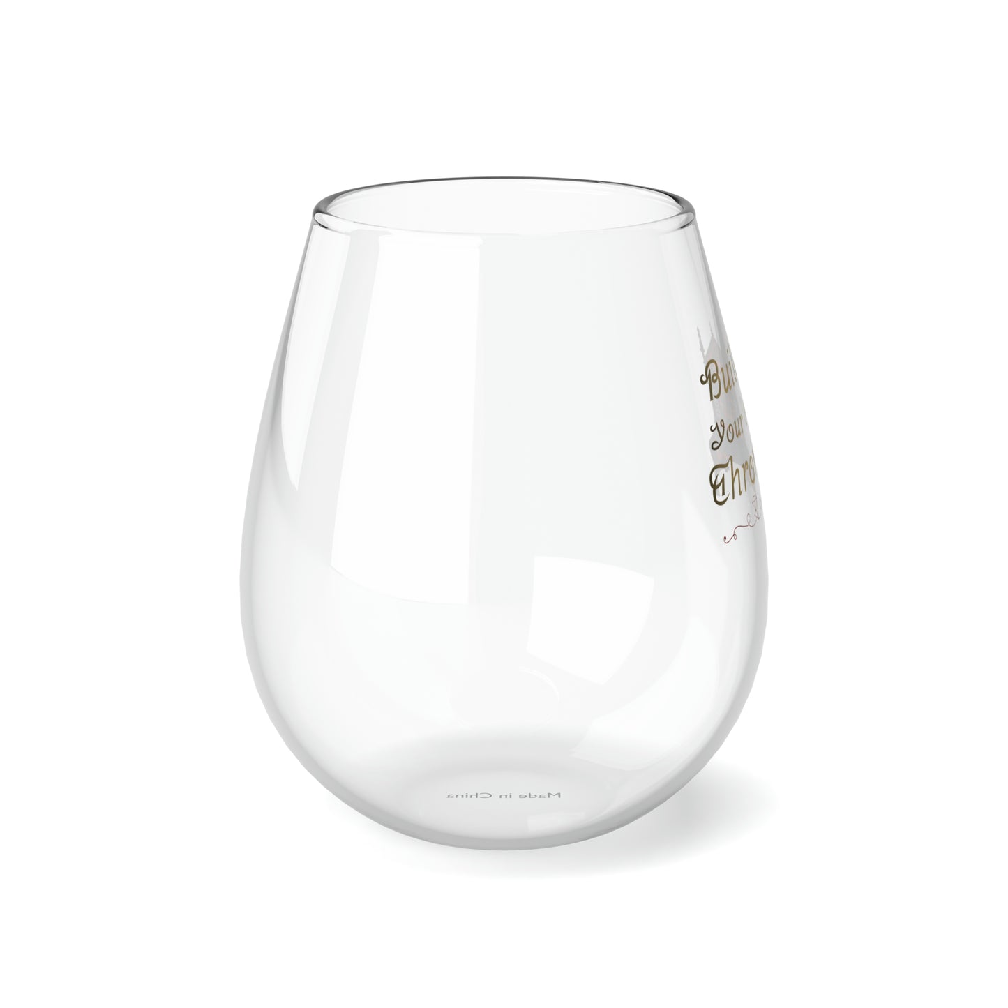 Build your own throne Stemless Wine Glass, 11.75oz