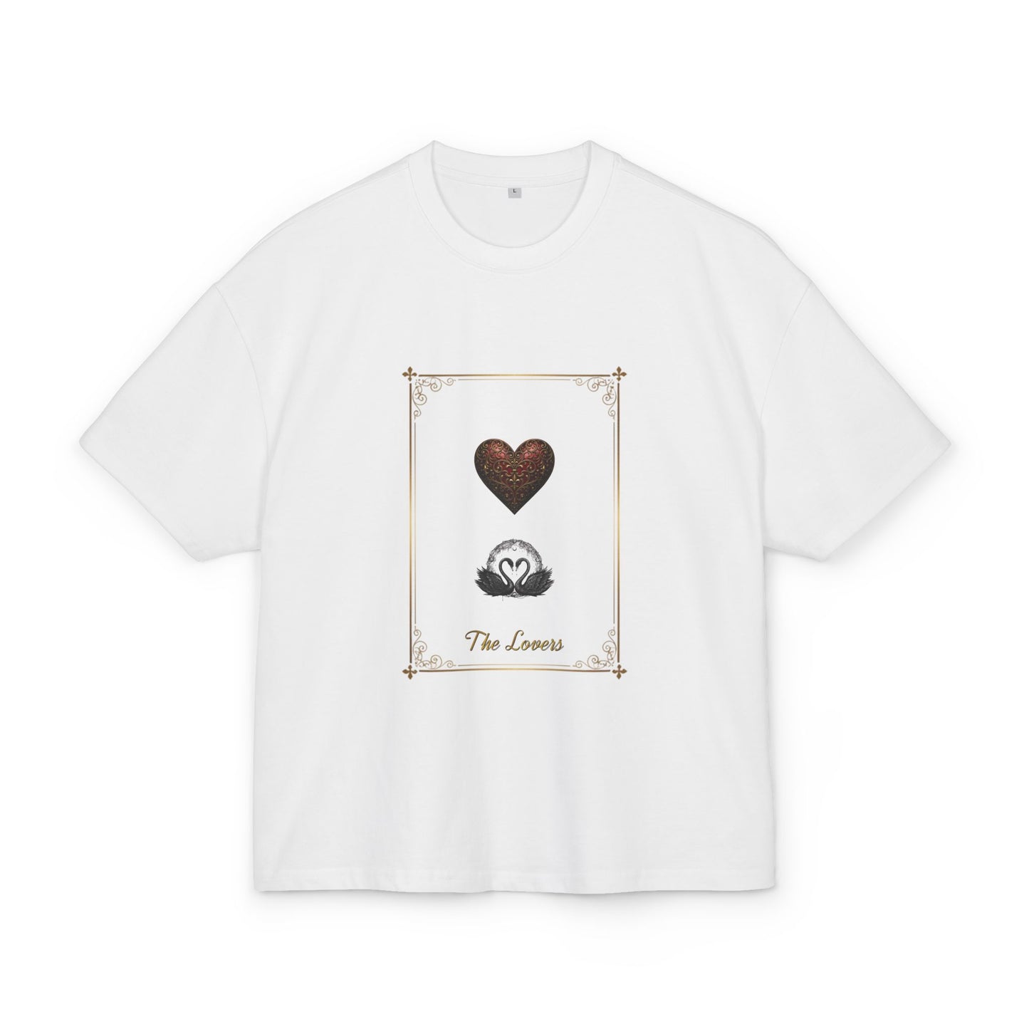 The Lovers Tarot T-Shirt — Vintage Heart Card Graphic Tee