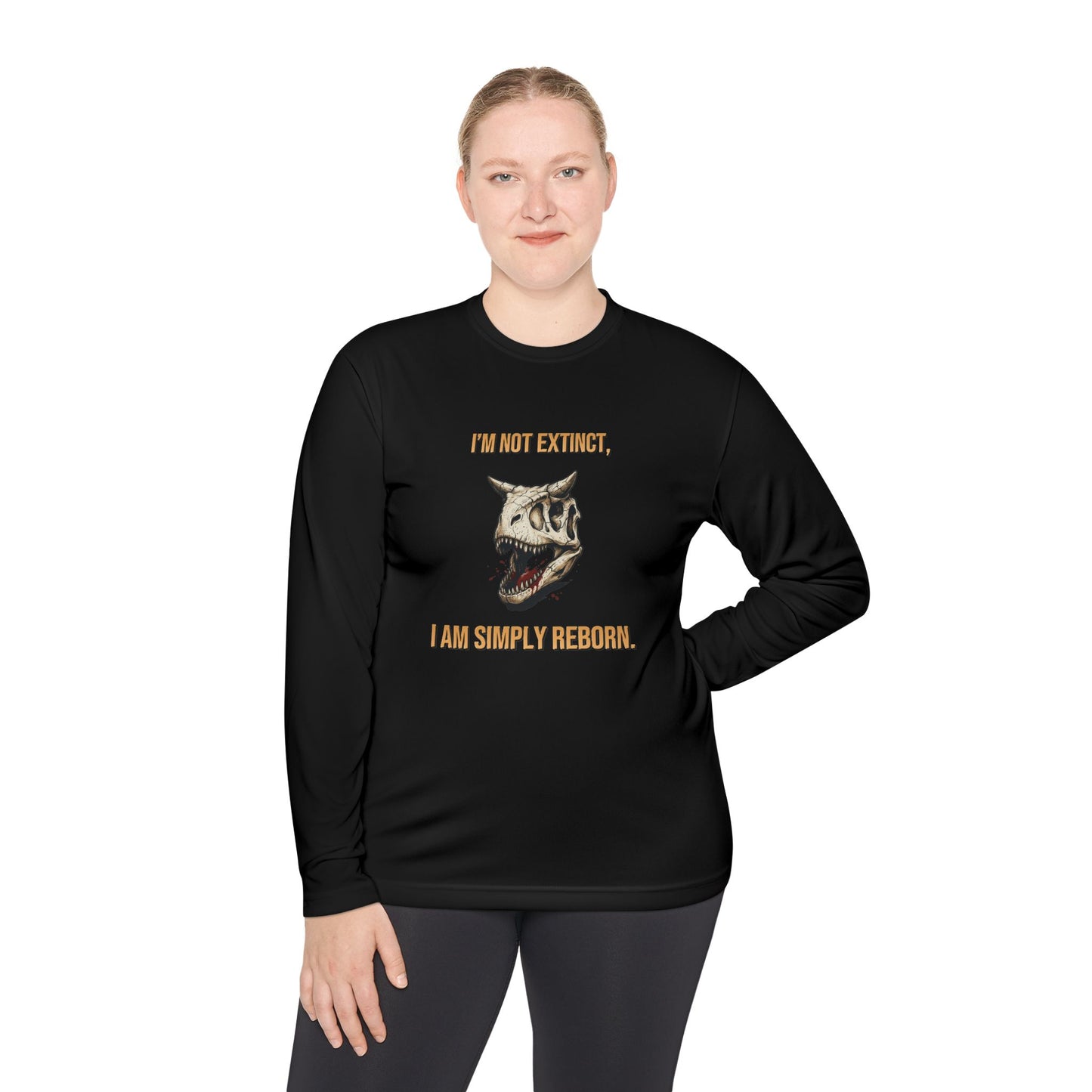 Carnotaurus Skull Long Sleeve Tee — Dinosaur Fossil Graphic Shirt
