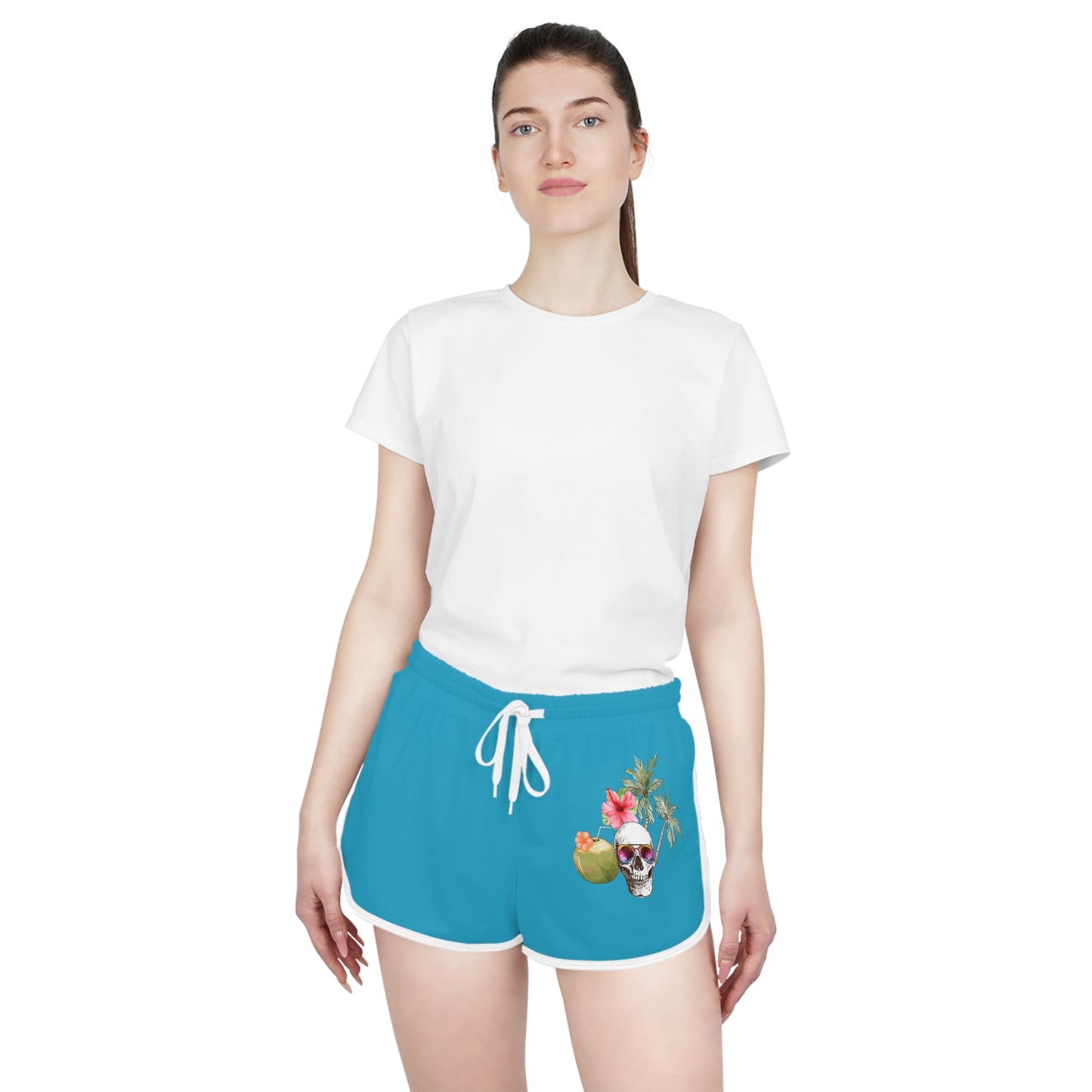 Tropigoth Women's Relaxed Shorts in turquoise.