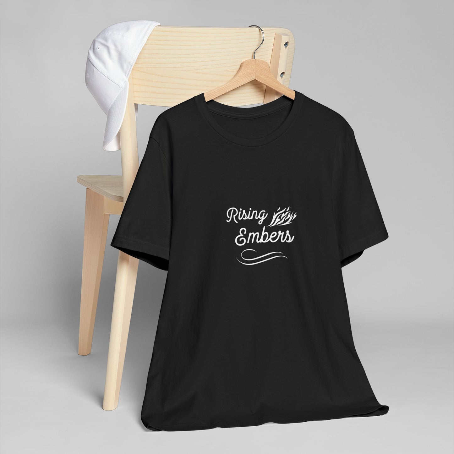 Rising Embers T-Shirt — “I Rise With the Whole Damn Fire” Flame Graphic Tee