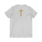 V-Neck Tee Resurrection Cathedral Design (WITH GOLD CROSS)