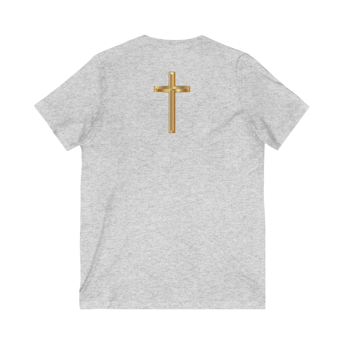 V-Neck Tee Resurrection Cathedral Design (WITH GOLD CROSS)