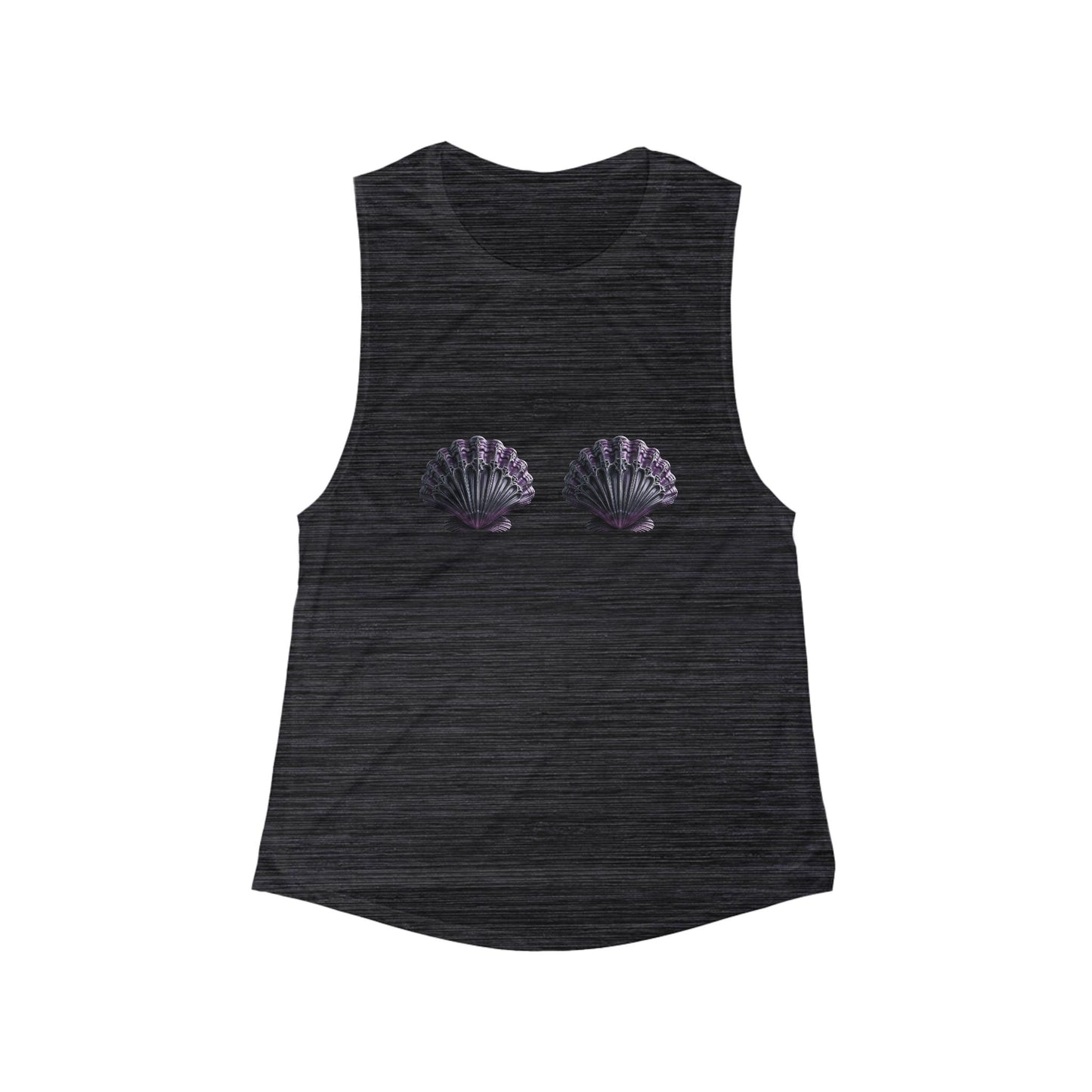 Flowy Muscle Tank with Gothic Mermaid Shell Bra Design - Women's