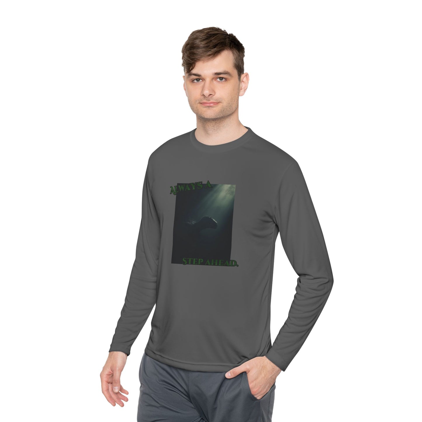 Spinosaurus Hunt Long Sleeve Tee — Dinosaur Graphic Shirt