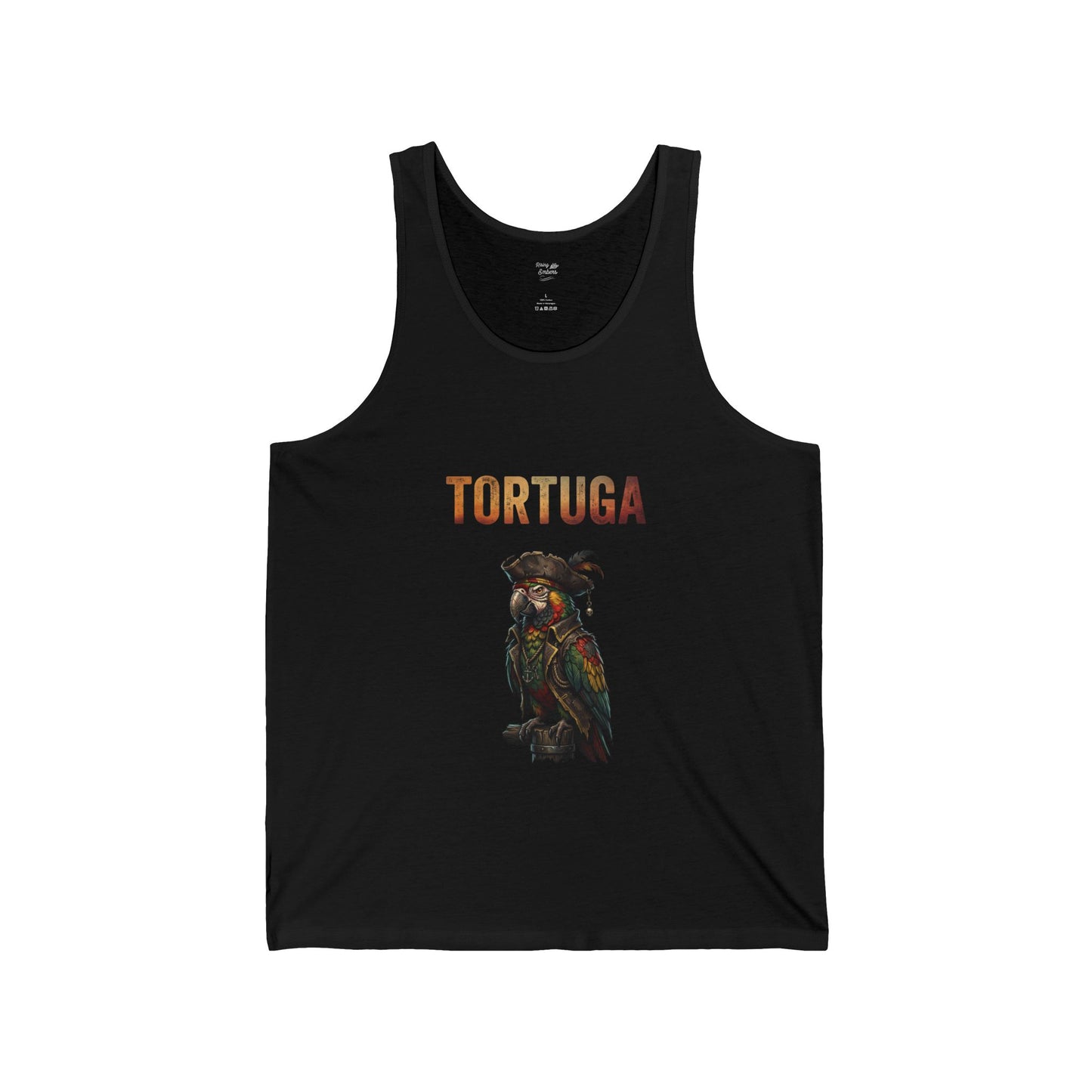 Tortuga Pirate Parrot Tank — "I’d Rather Mix Me Rum With Regret" Novelty Tank Top