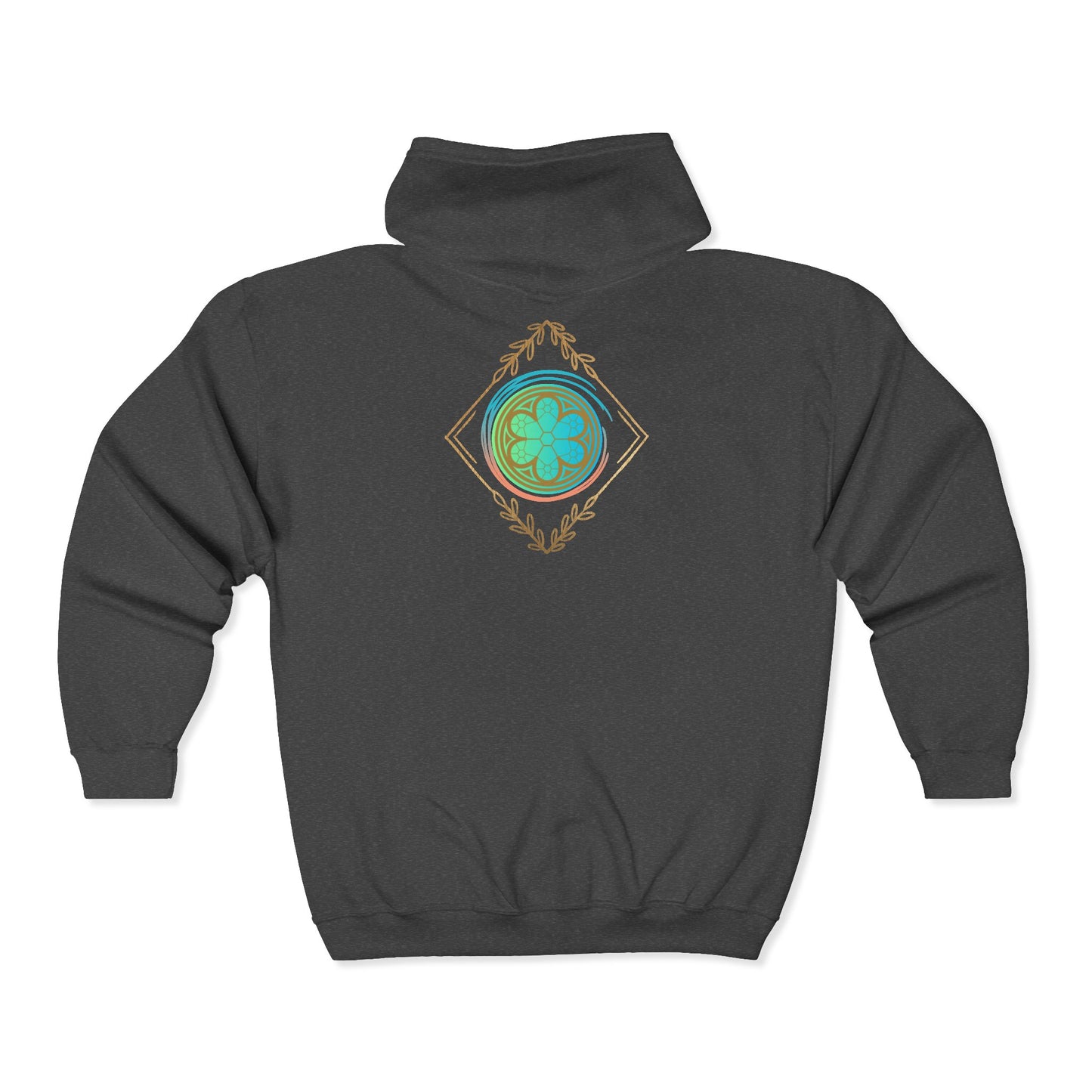 Atlantis Portal Hoodie — Mystical Underwater Zip-Up Sweatshirt