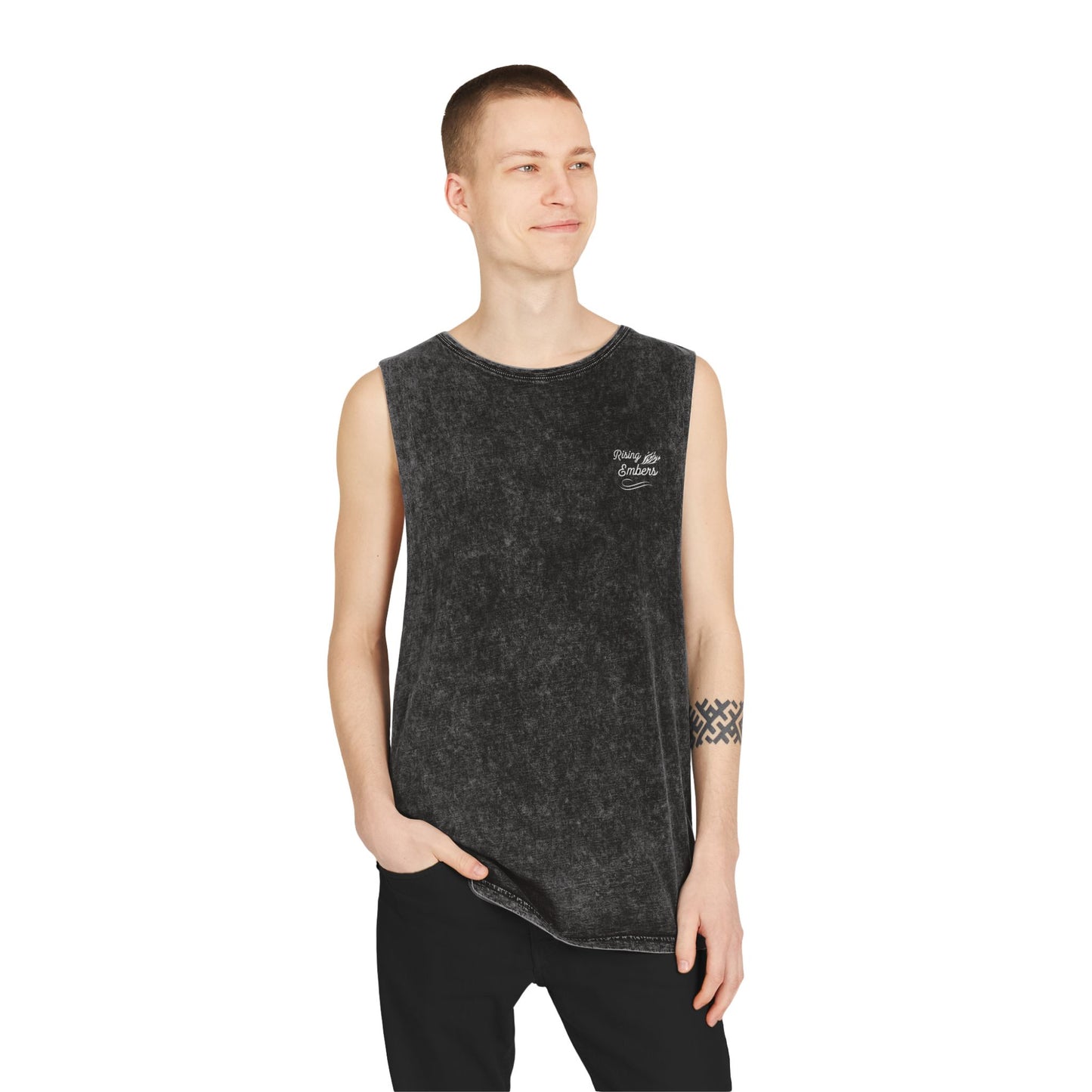 Floral Spine Muscle Tank — Botanical Spine Graphic Tank Top
