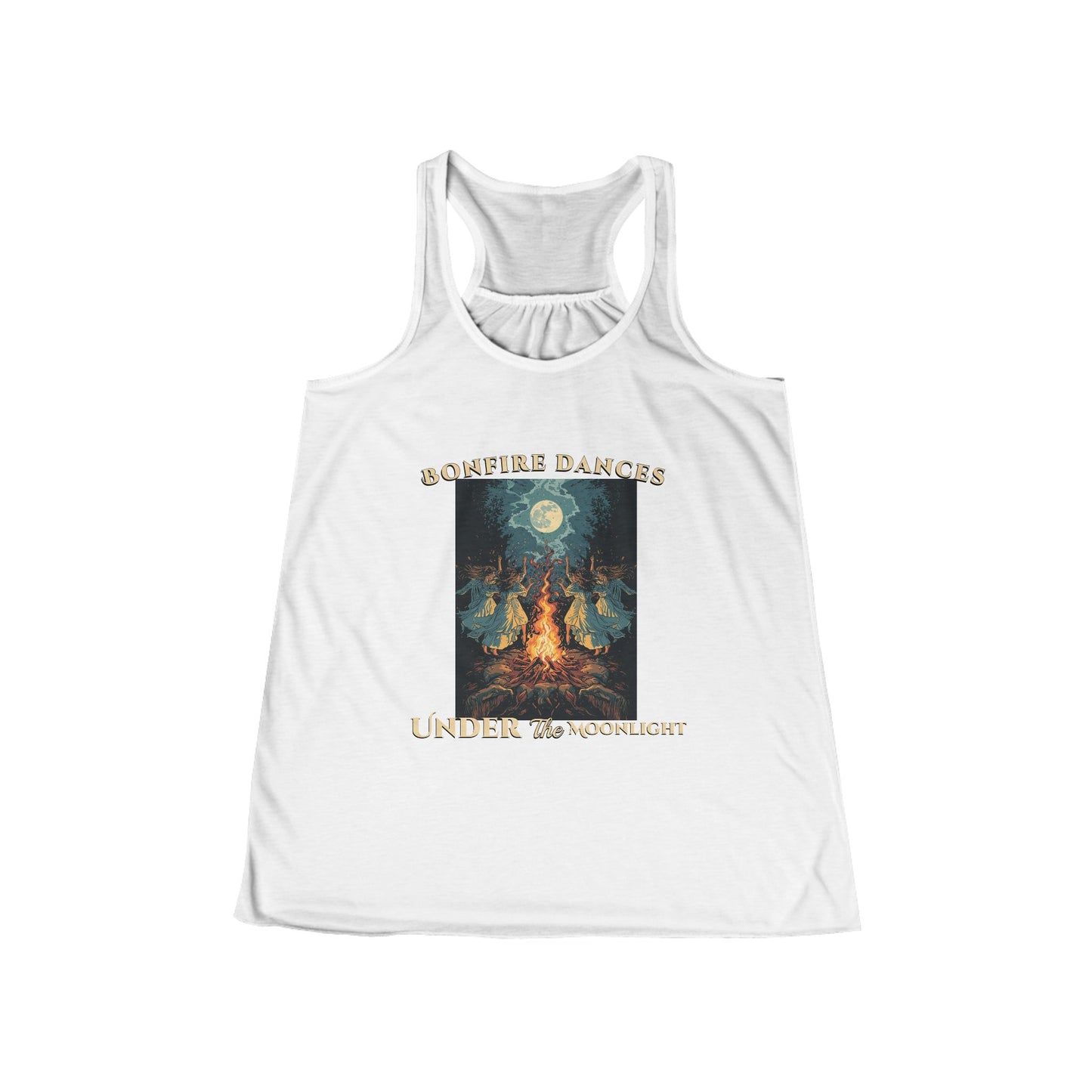Campfire Nights Racerback Tank — "Another Dances Under the Moonlight"