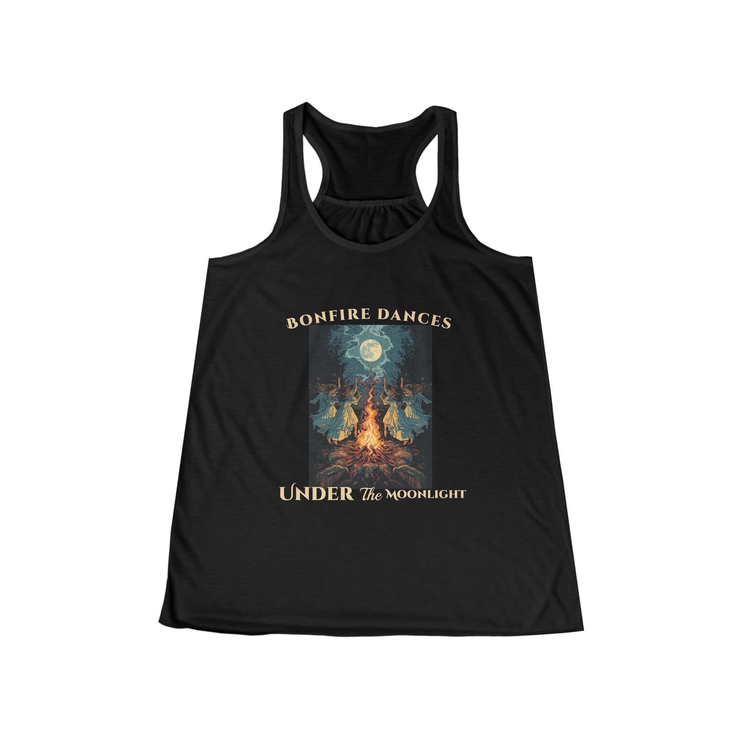 Campfire Nights Racerback Tank — "Another Dances Under the Moonlight"