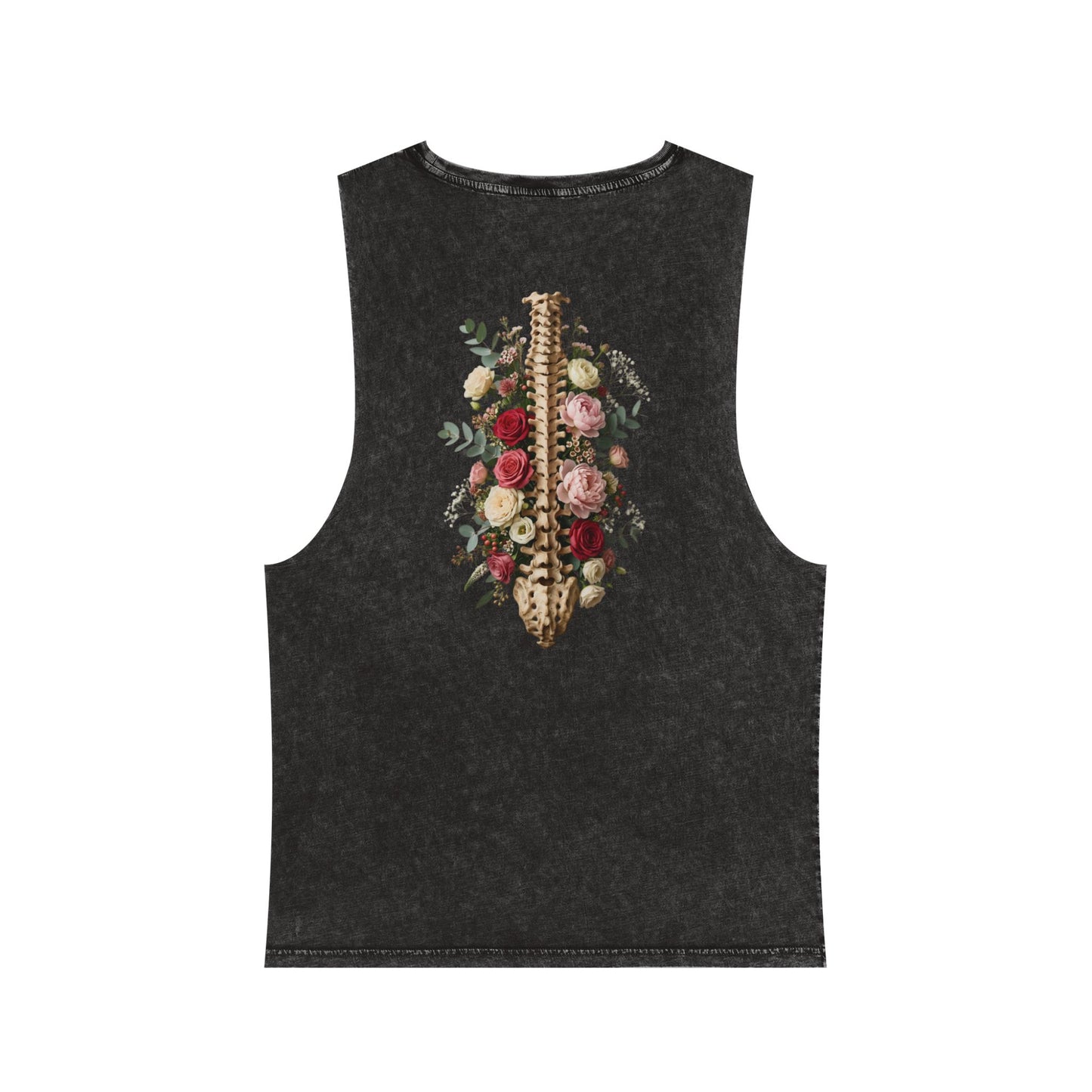 Floral Spine Muscle Tank — Botanical Spine Graphic Tank Top
