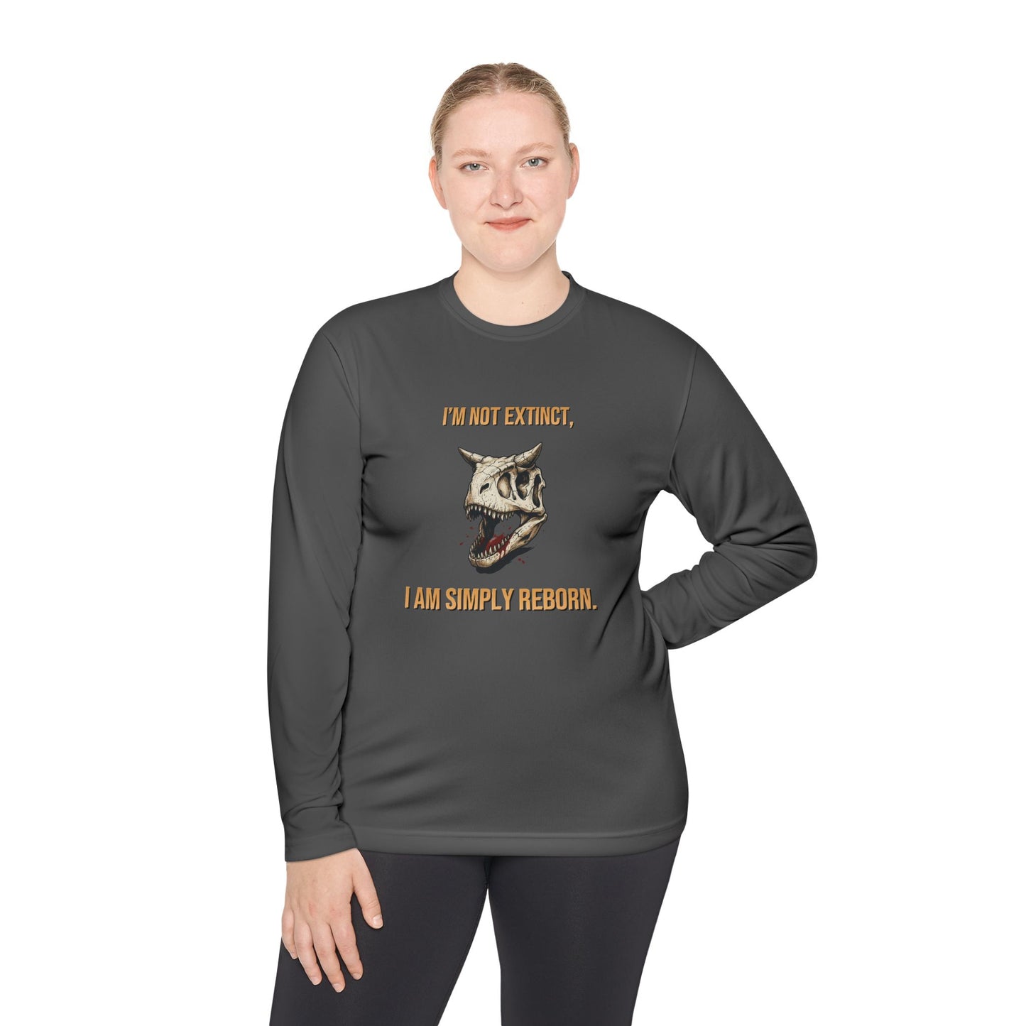 Carnotaurus Skull Long Sleeve Tee — Dinosaur Fossil Graphic Shirt