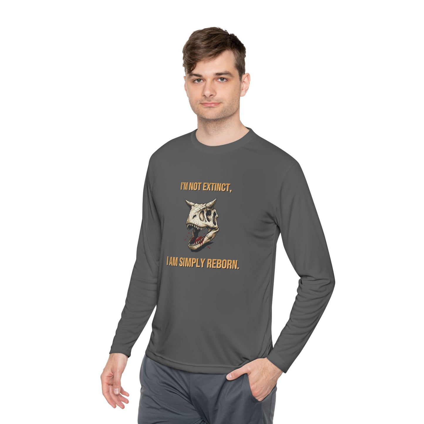Carnotaurus Skull Long Sleeve Tee — Dinosaur Fossil Graphic Shirt