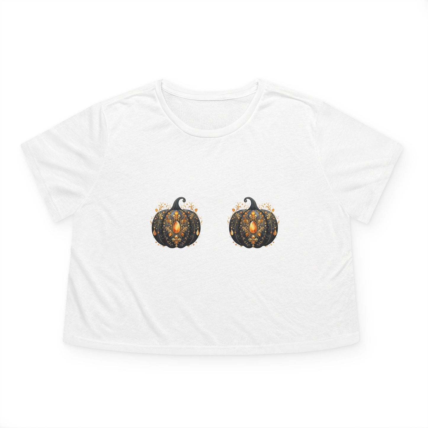 Crop Top Gothic Pumpkin Bra Tee