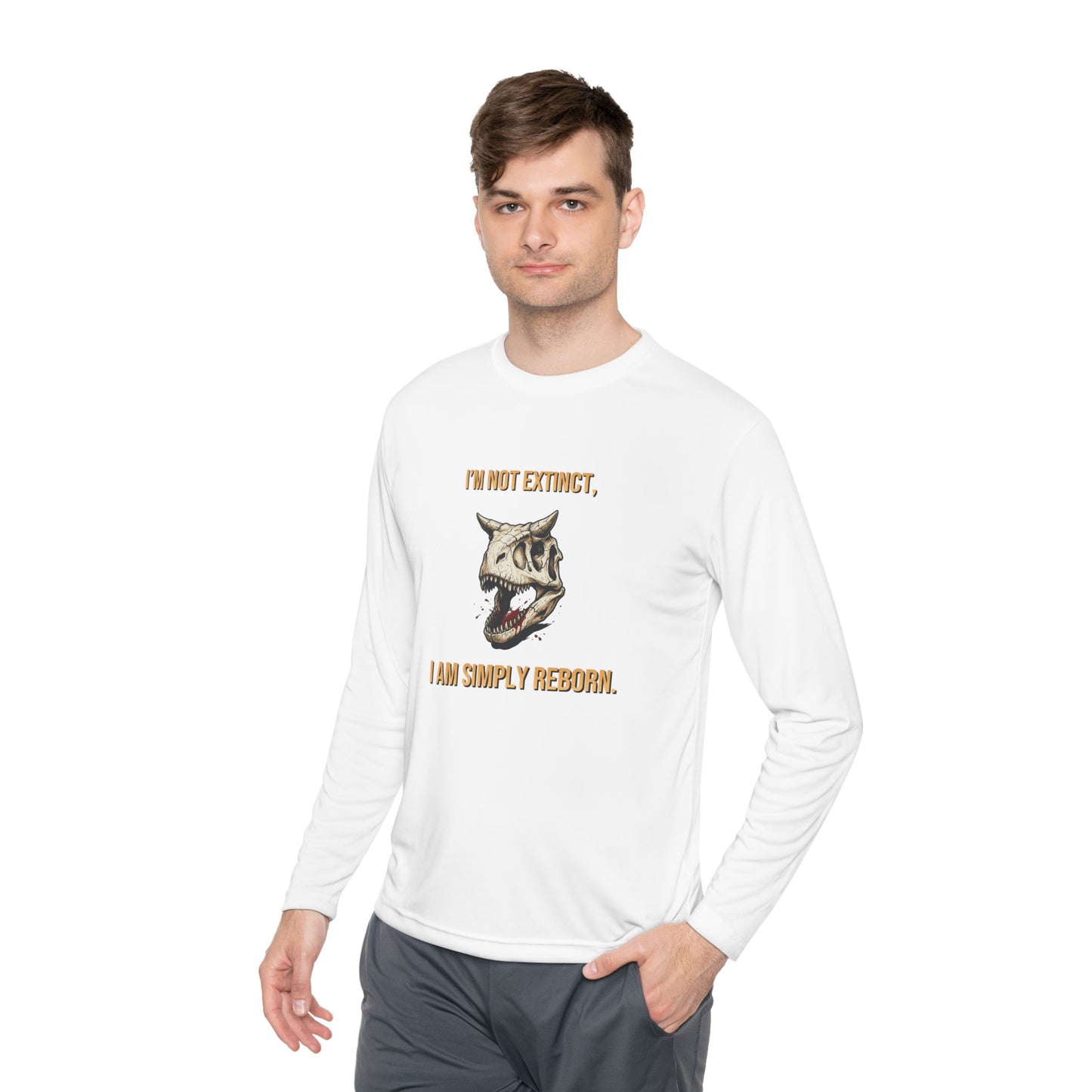 Carnotaurus Skull Long Sleeve Tee — Dinosaur Fossil Graphic Shirt