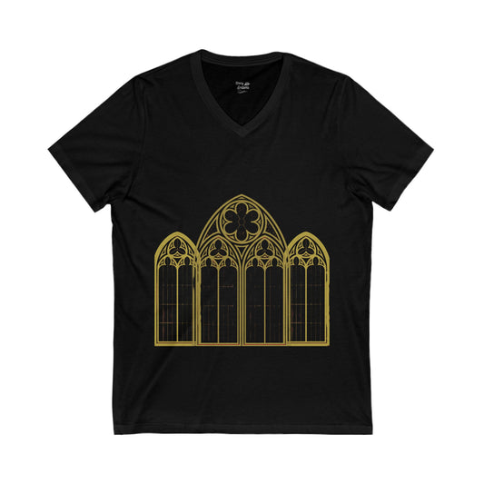 V-Neck Tee - Golden Gothic