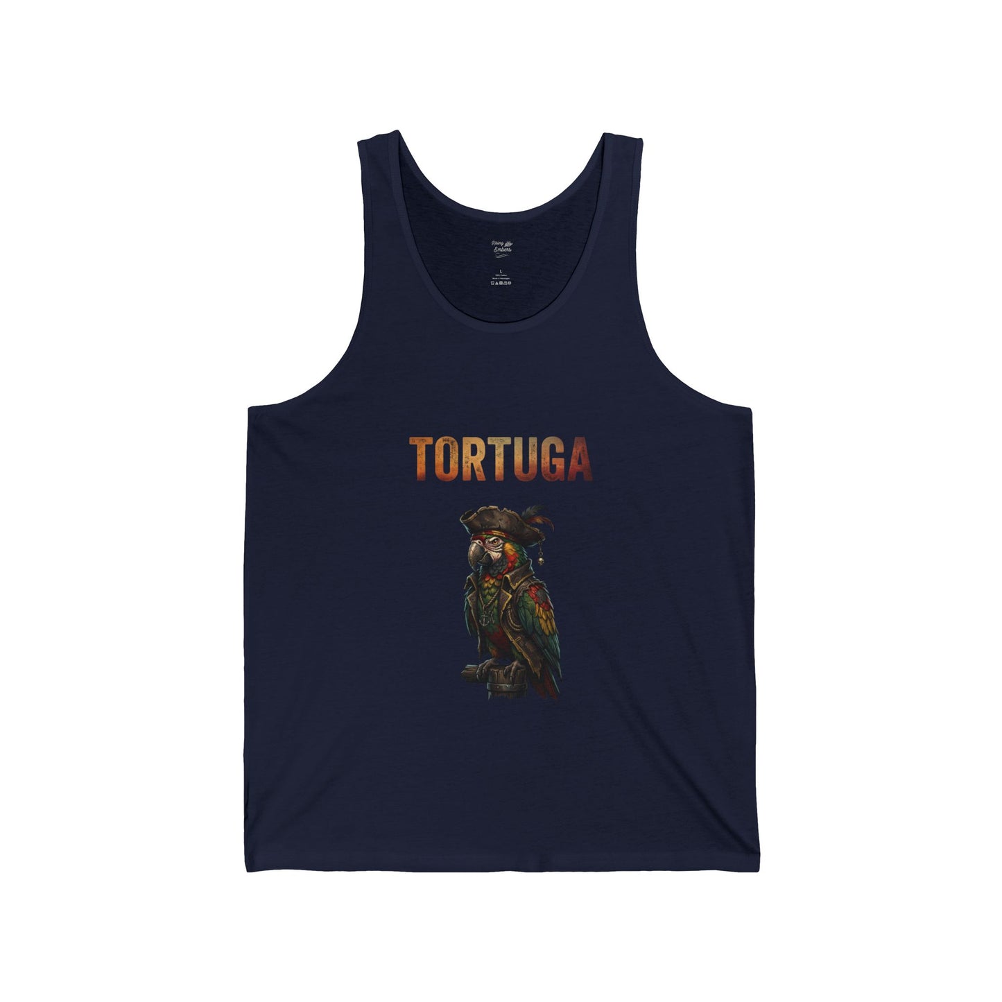 Tortuga Pirate Parrot Tank — "I’d Rather Mix Me Rum With Regret" Novelty Tank Top